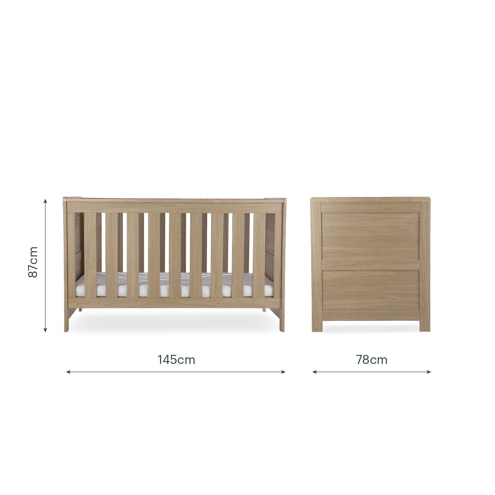 Burford 3 Piece Nursery Furniture Set - Oak Furniture Sets CuddleCo