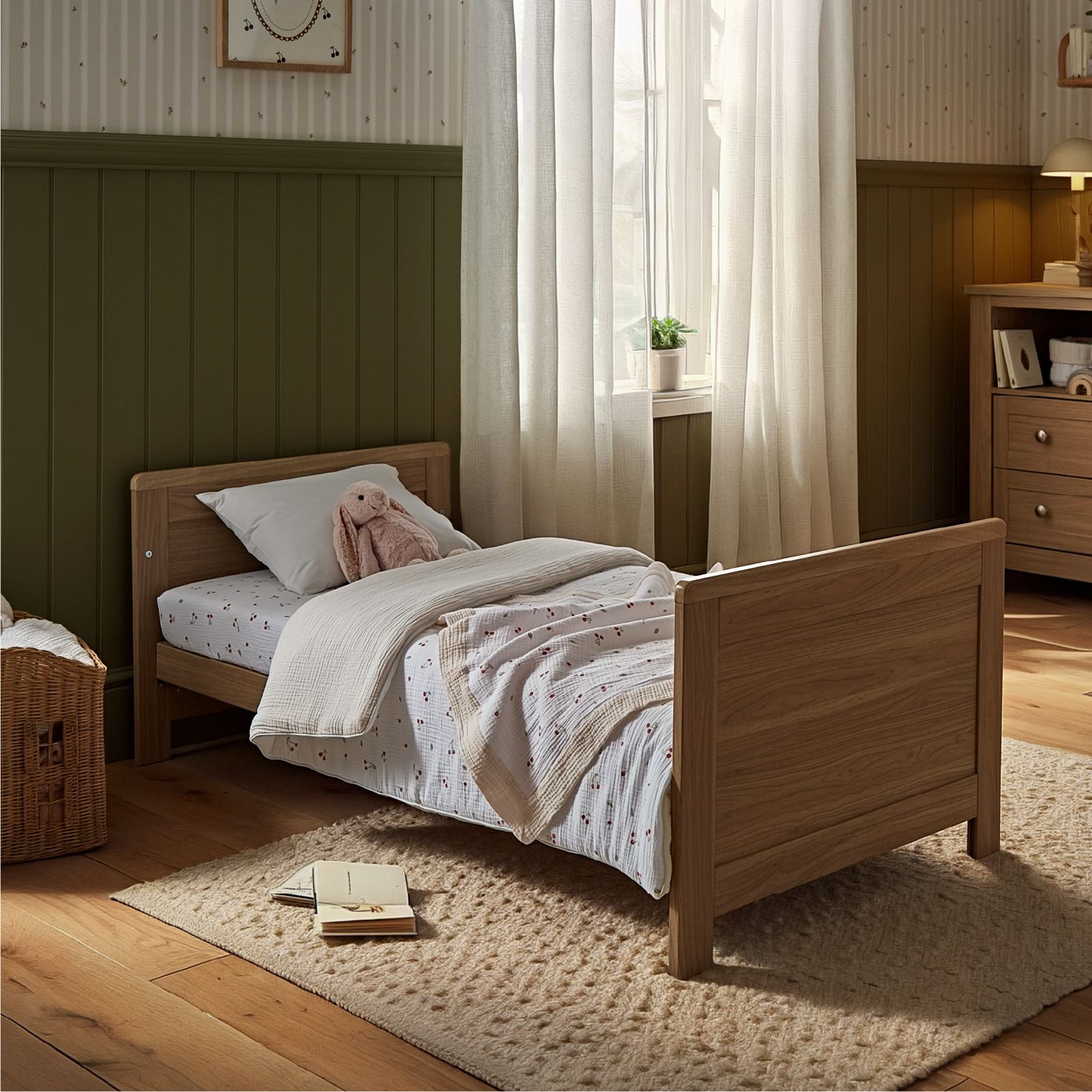 Burford Cot Bed - Oak Furniture Singles CuddleCo