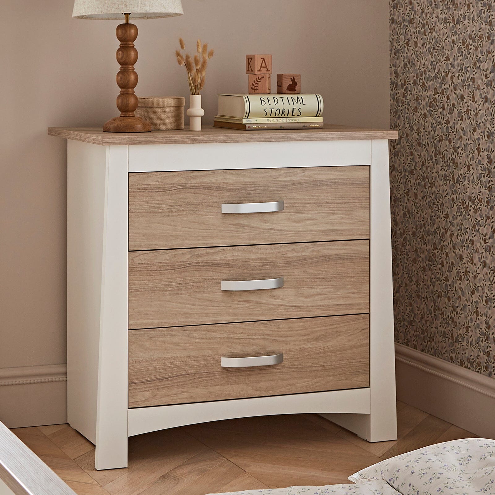 Ada 3 Piece Nursery Furniture Set - White & Ash Furniture Sets CuddleCo
