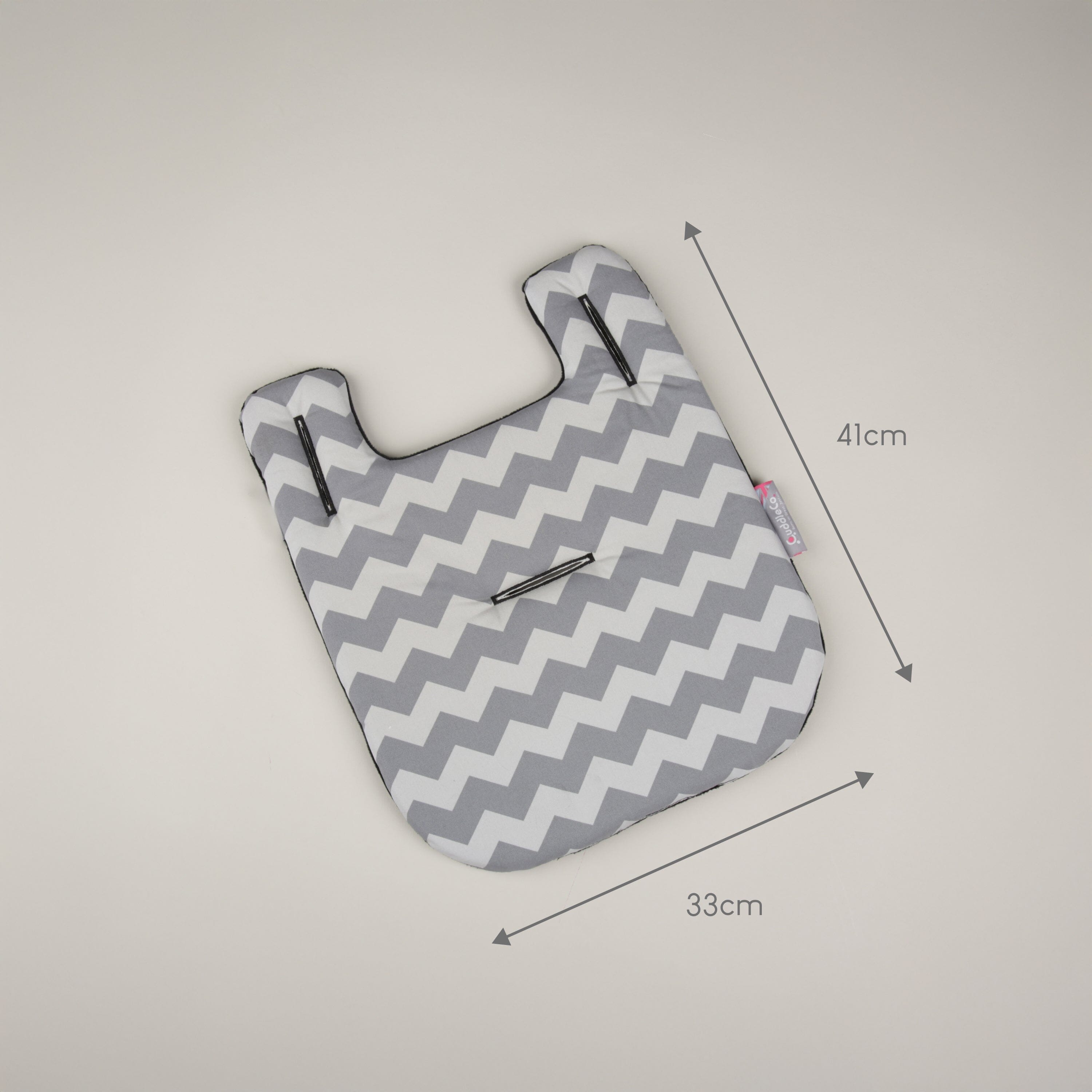 Comfi-Cush Mini Memory Foam Stroller Cushion - Grey Zig Zag CuddleCo