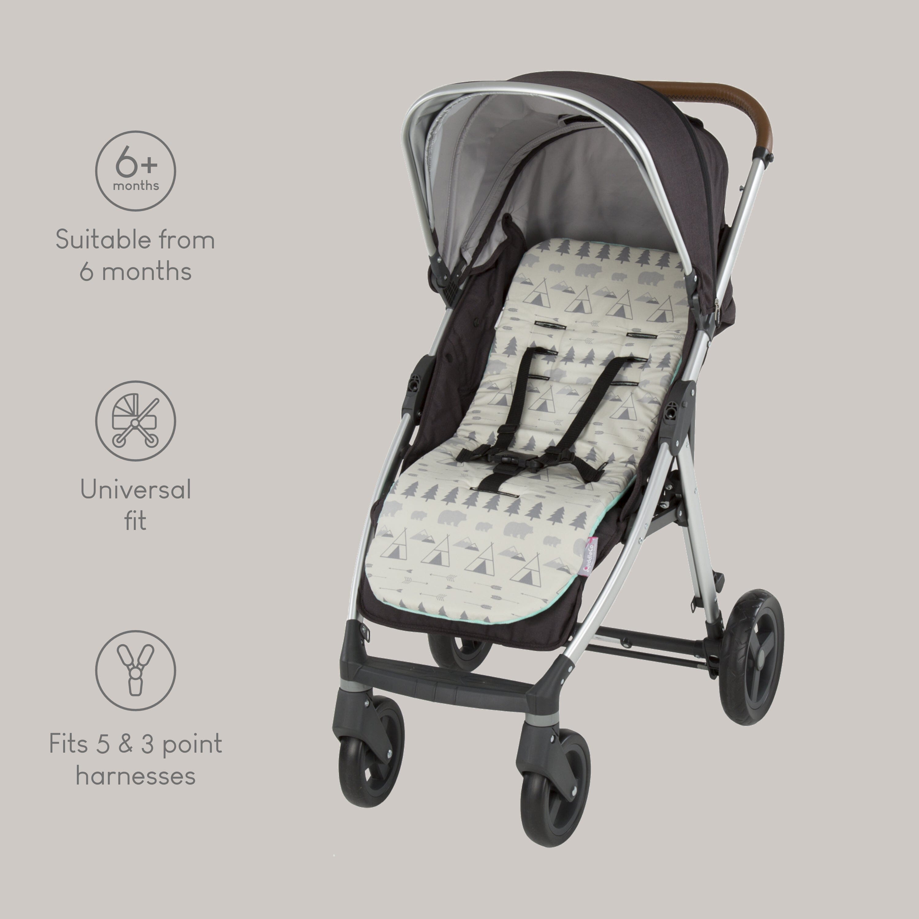 Comfi-Cush Memory Foam Stroller & Pram Liner - Adventure Other CuddleCo