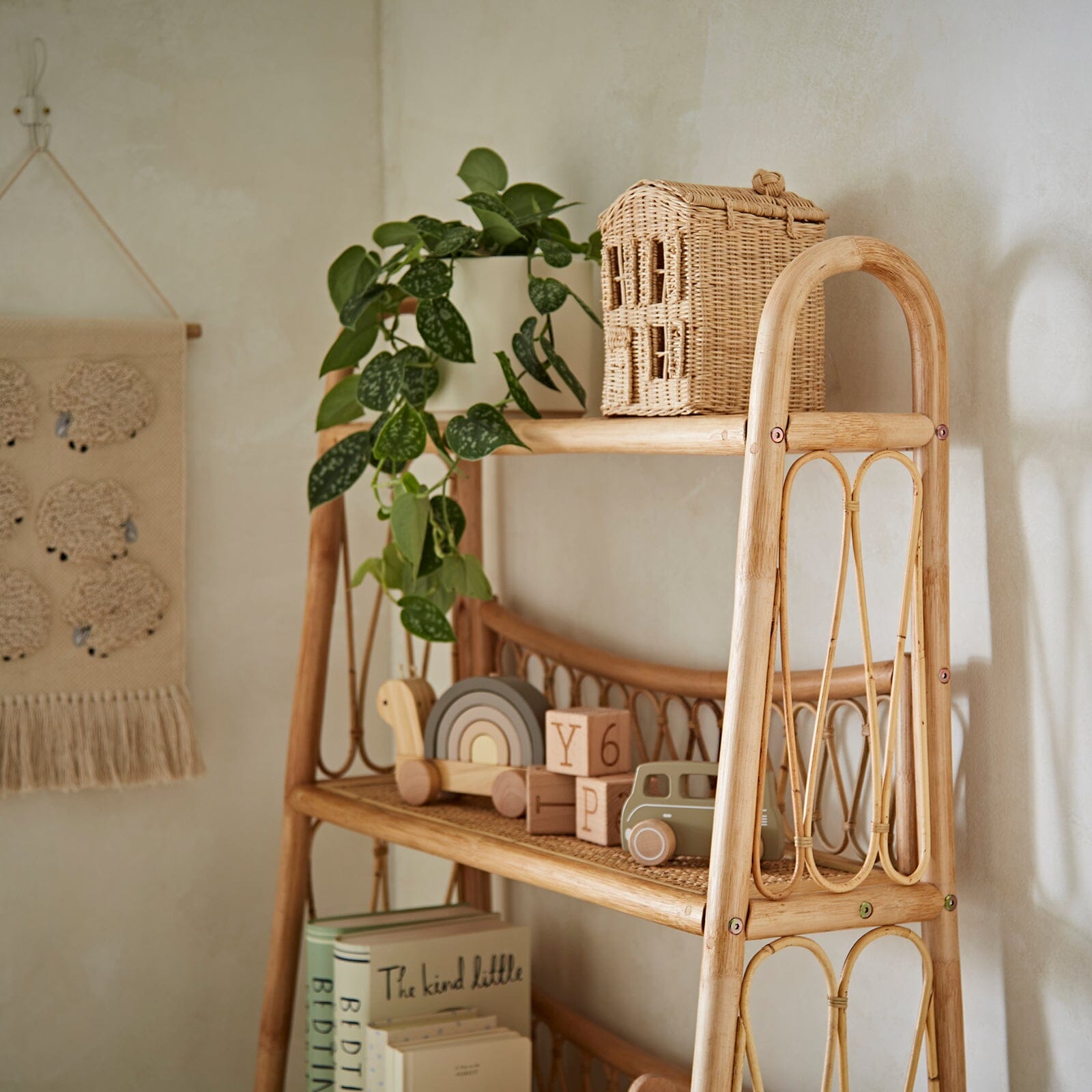 Aria 5 Tier Shelving Unit - Rattan Furniture Singles CuddleCo