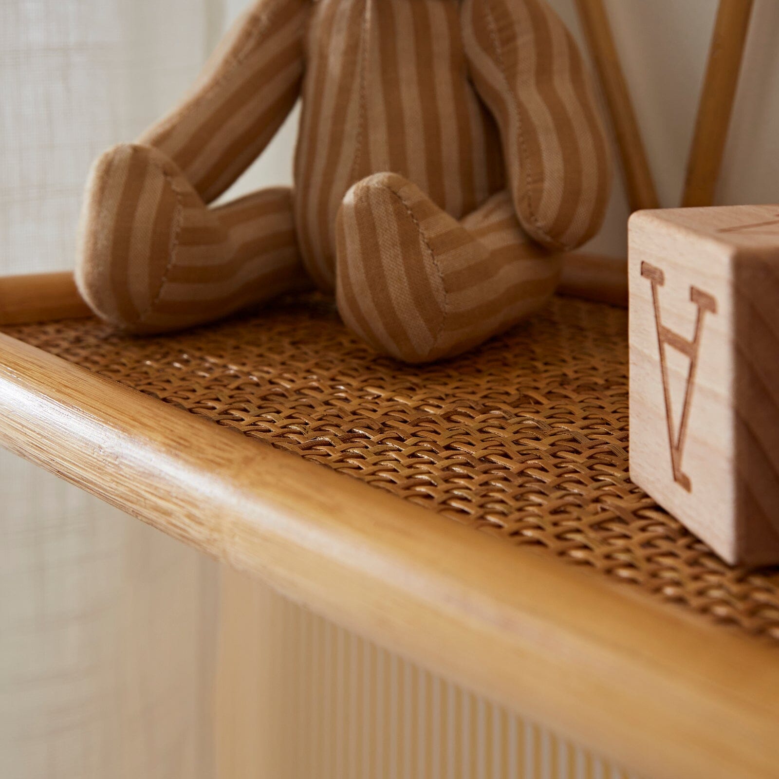 Aria Rattan Shelf - Large Decor CuddleCo