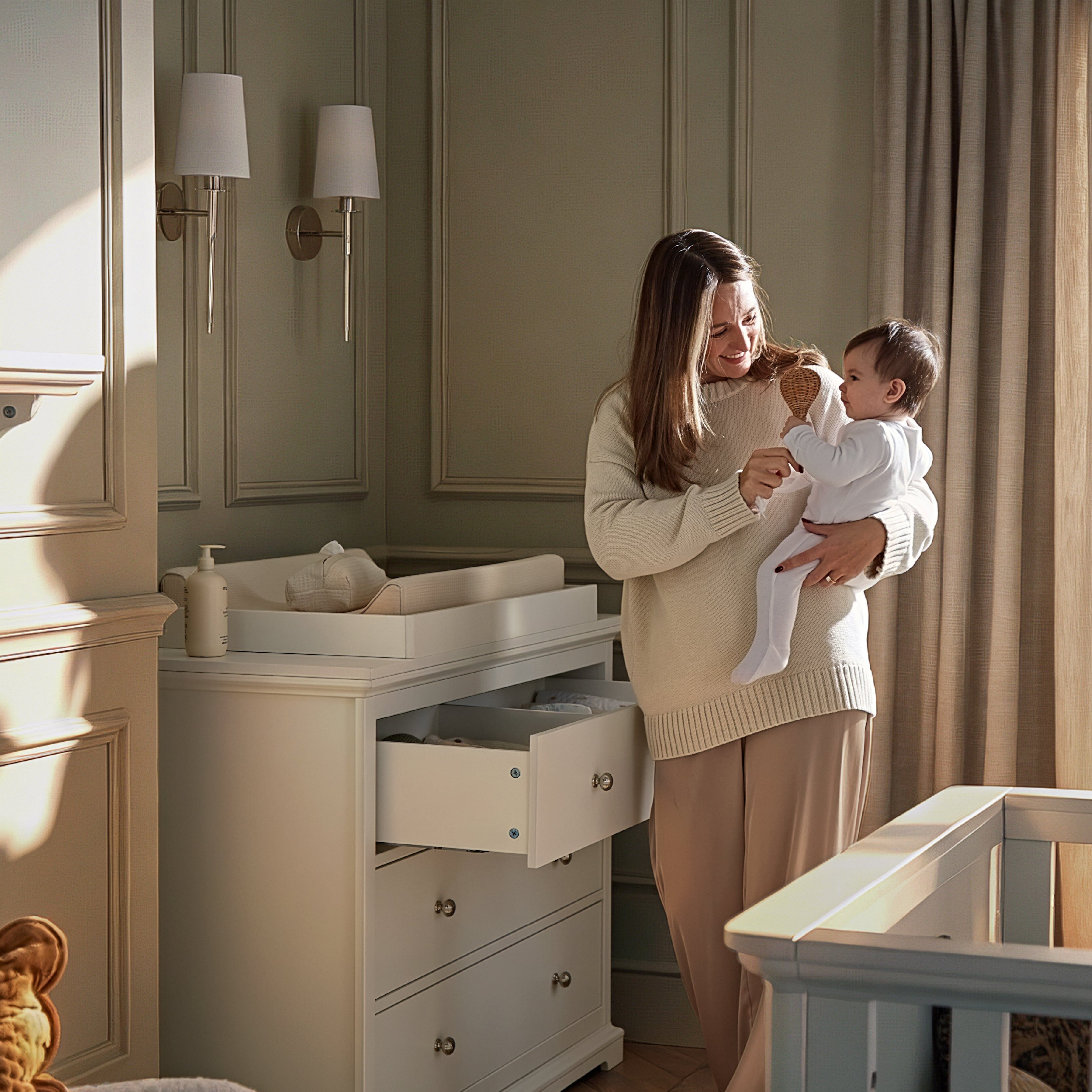 Beaumont Dresser Changer - White Furniture Singles CuddleCo