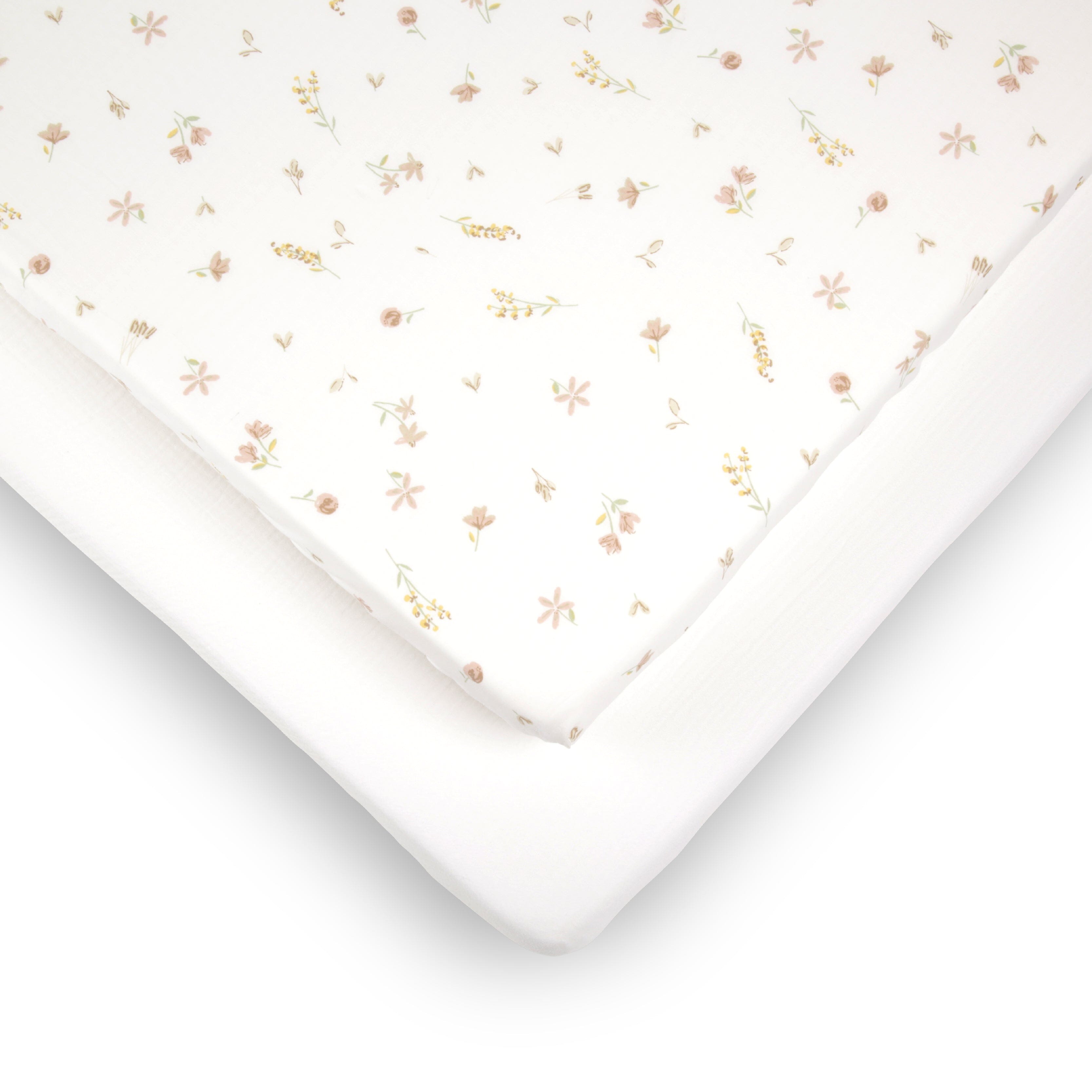 2 Pack Cot Bed Sheets - Cashmere Meadow Accessory CuddleCo