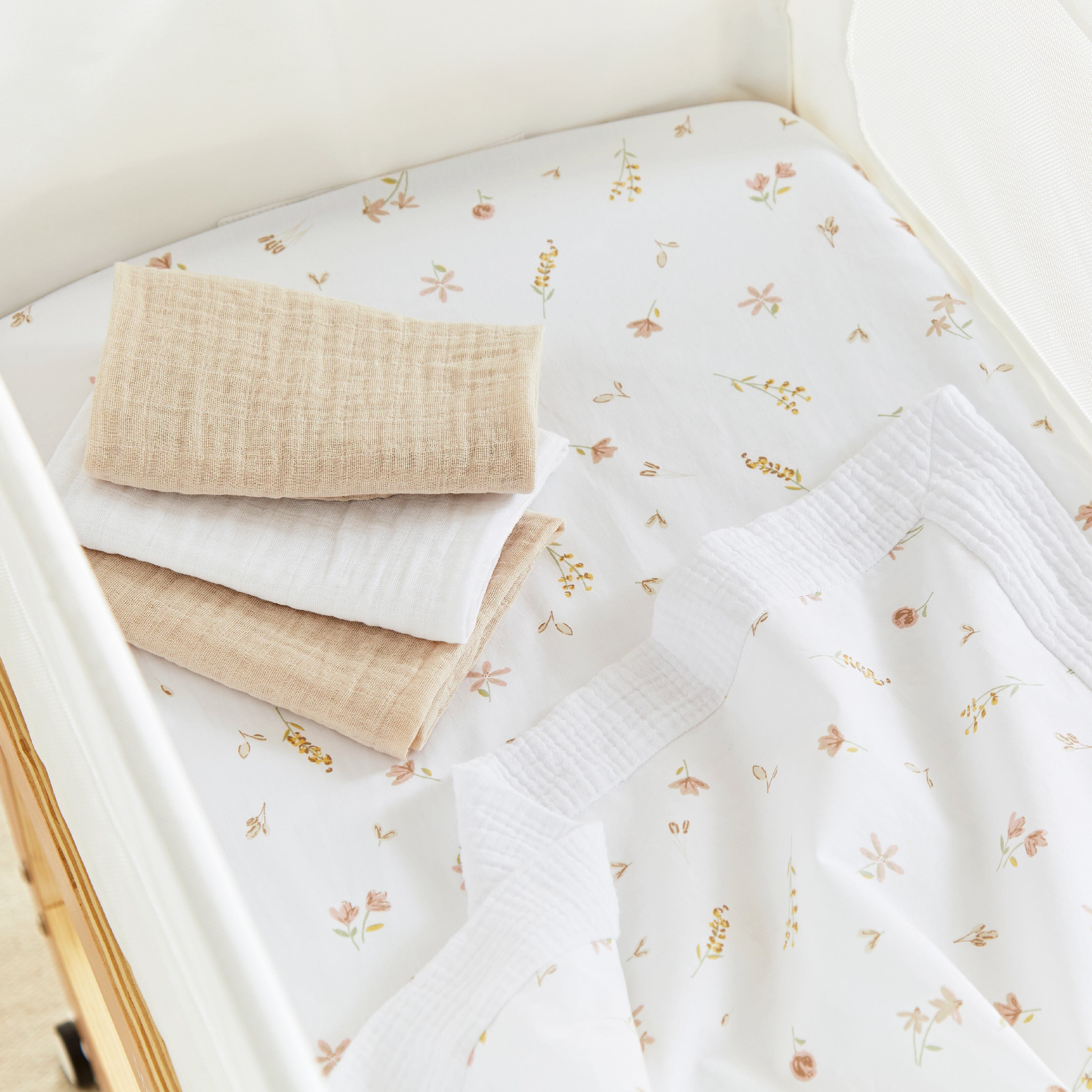 2 Pack Universal Crib/Co-Sleeper Sheets - Cashmere Meadow Accessory CuddleCo