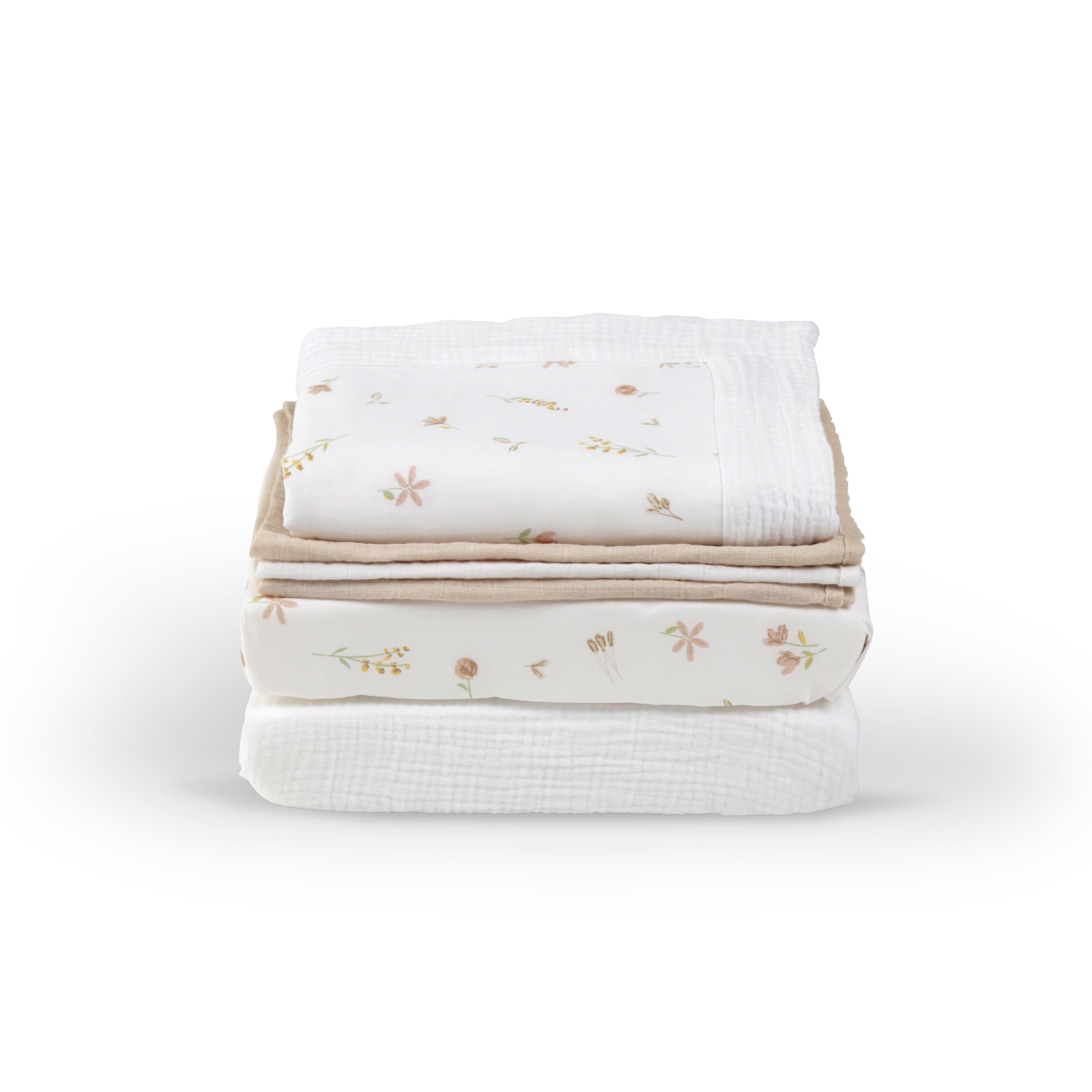 2 Pack Universal Crib/Co-Sleeper Sheets - Cashmere Meadow Accessory CuddleCo