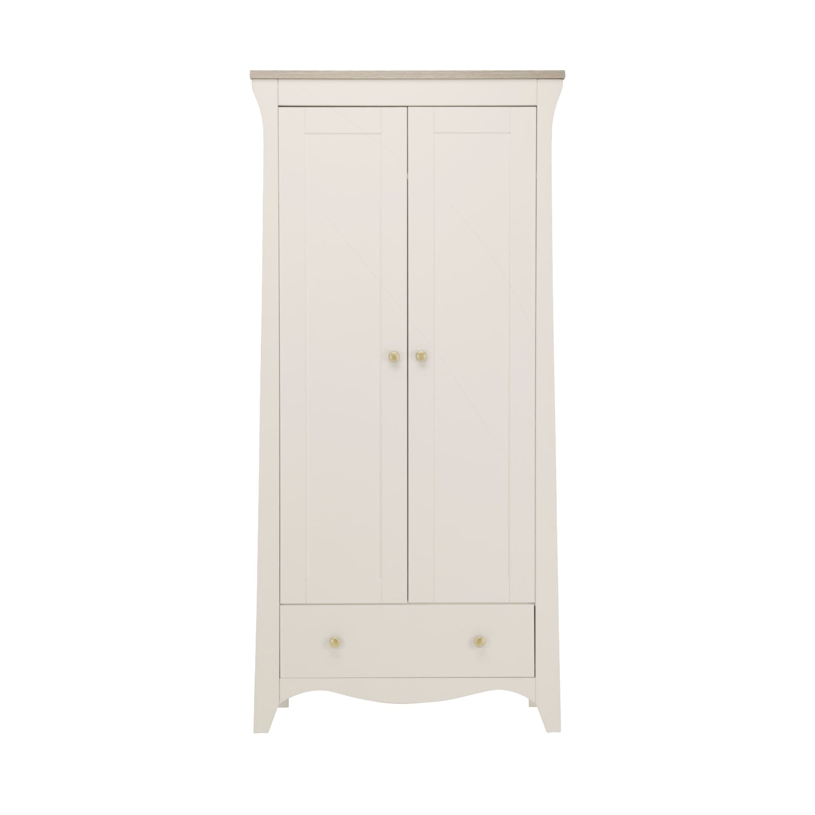 Clara 2 Door Nursery Wardrobe - Cashmere & Ash Furniture Singles CuddleCo