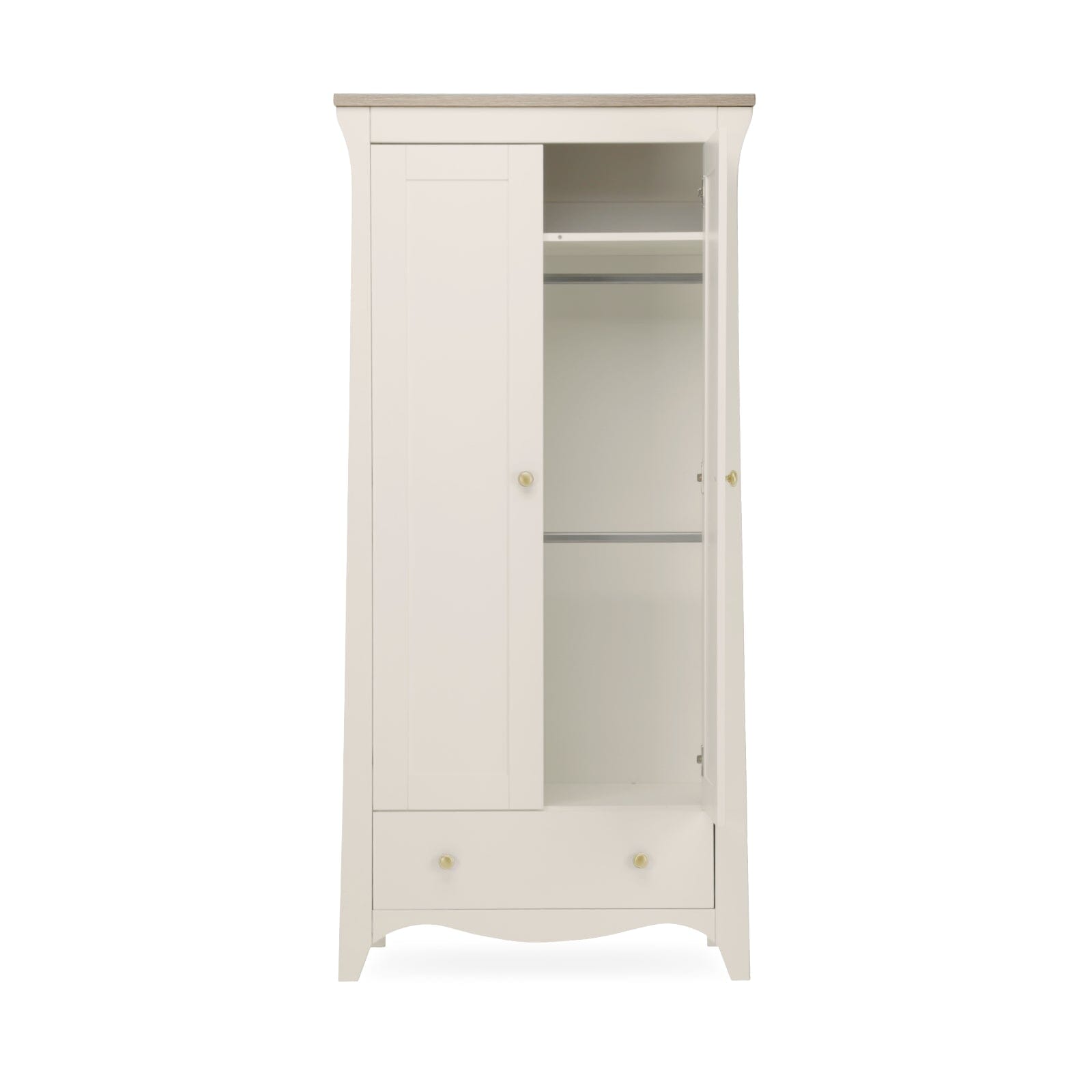 Clara 2 Door Nursery Wardrobe - Cashmere & Ash Furniture Singles CuddleCo
