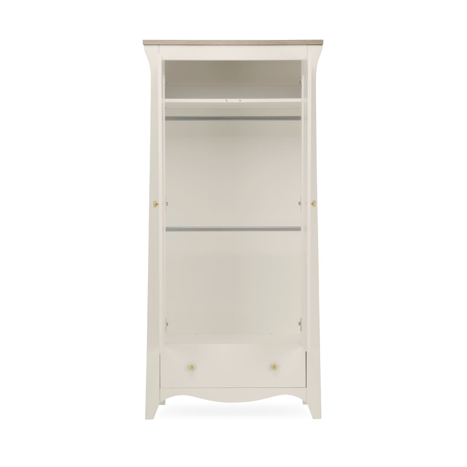 Clara 2 Door Nursery Wardrobe - Cashmere & Ash Furniture Singles CuddleCo