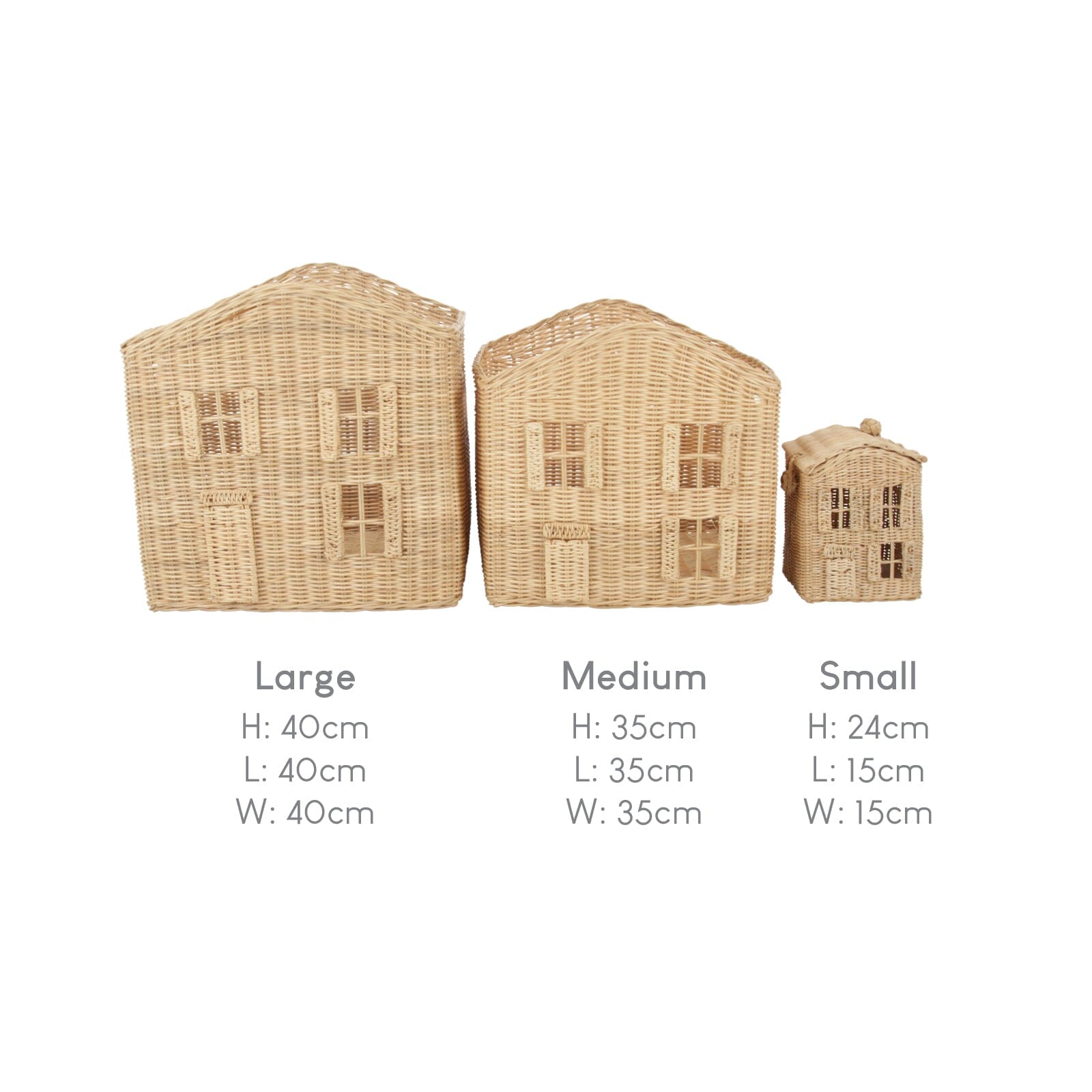 Country Cottage Storage Baskets - Set of 3 CuddleCo