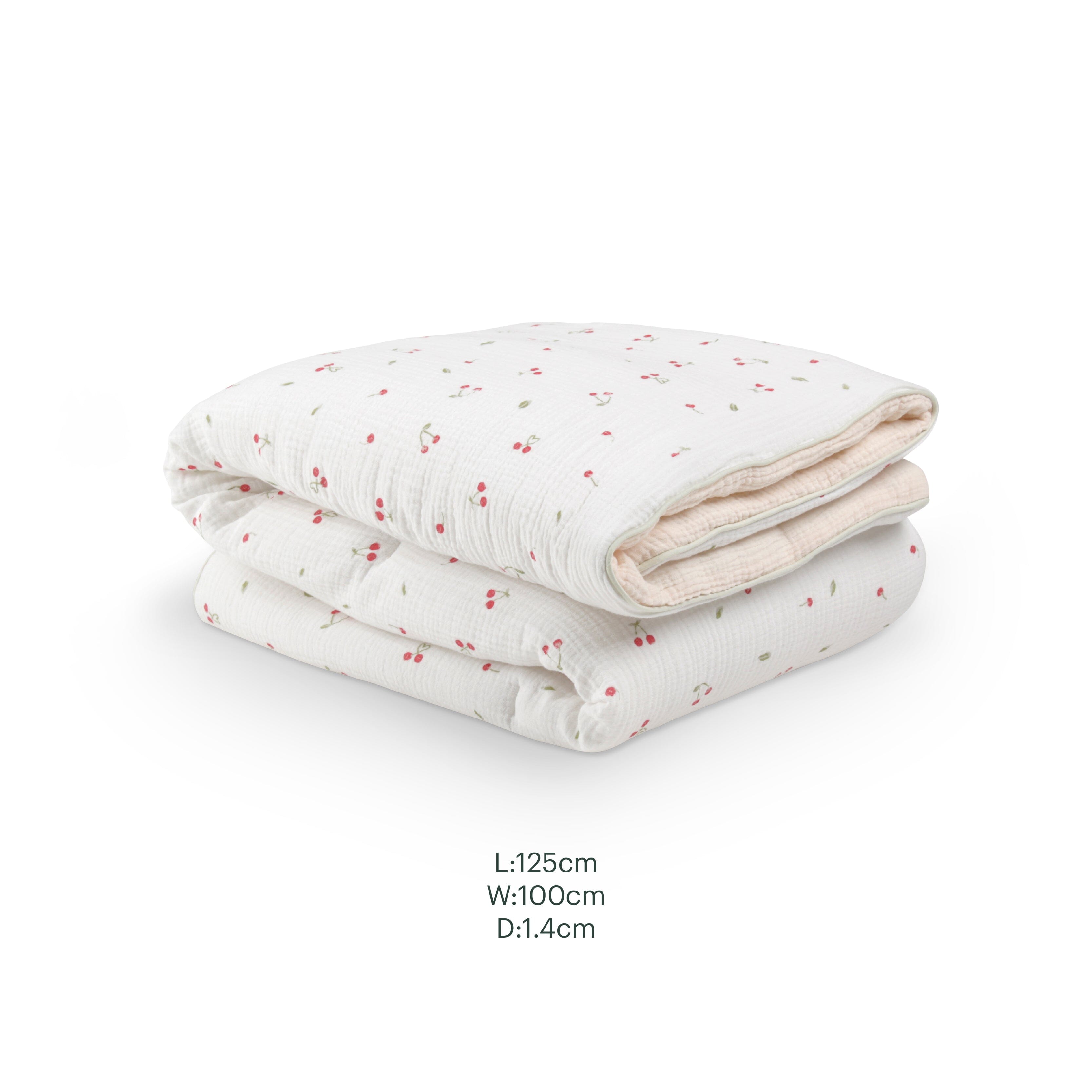 Cot Bed Quilt - Ditsy Cherry Accessory CuddleCo