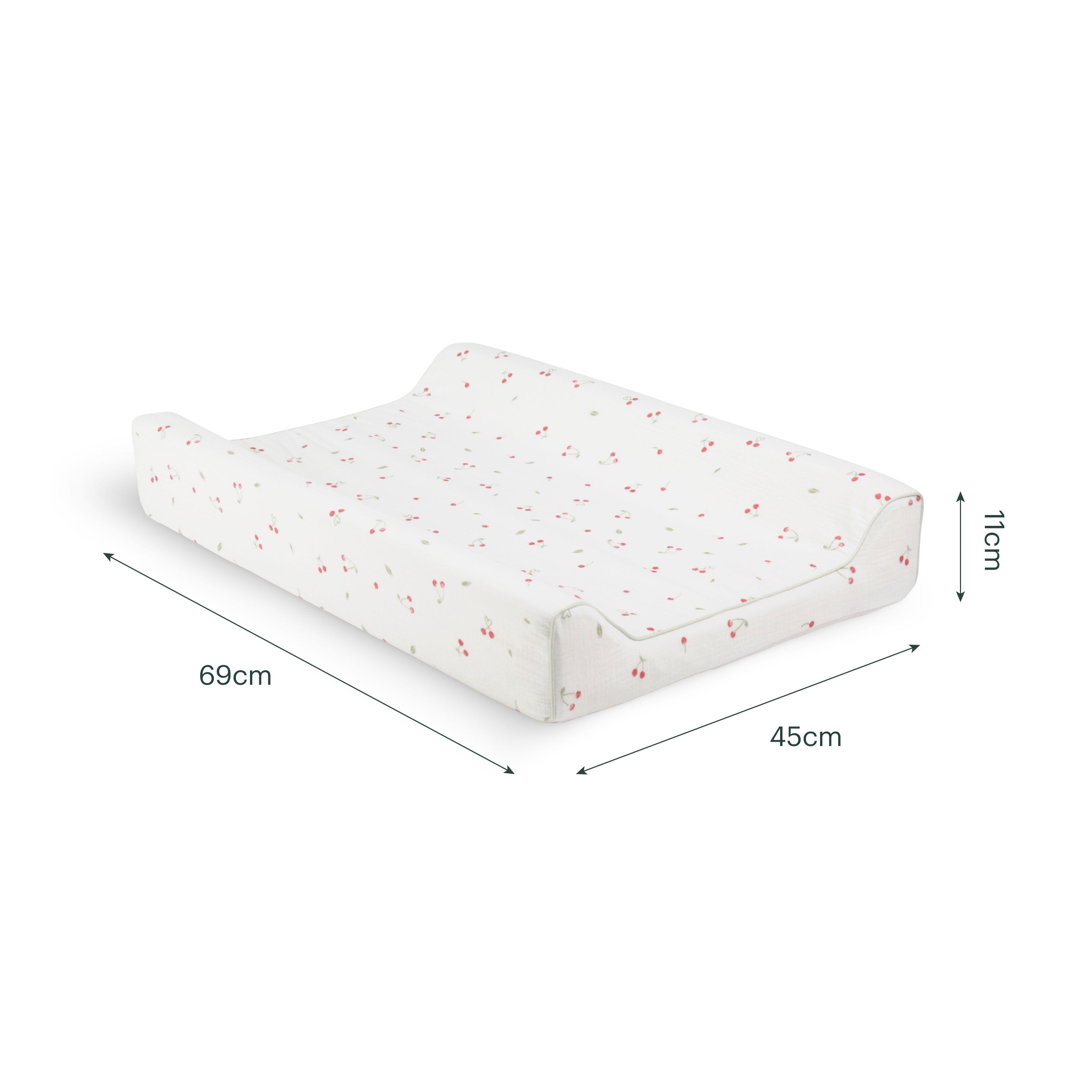 Wedge Changing Mat - Ditsy Cherry Accessory CuddleCo