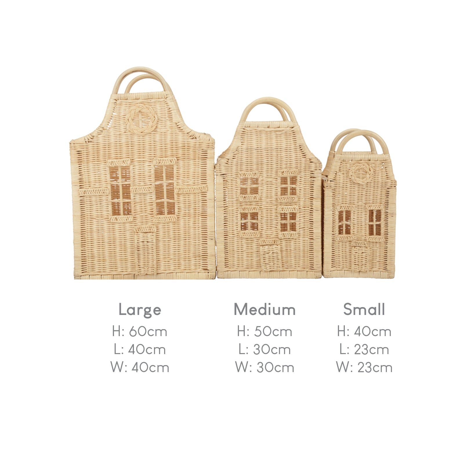 Dutch House Storage Baskets - Set of 3 Decor CuddleCo