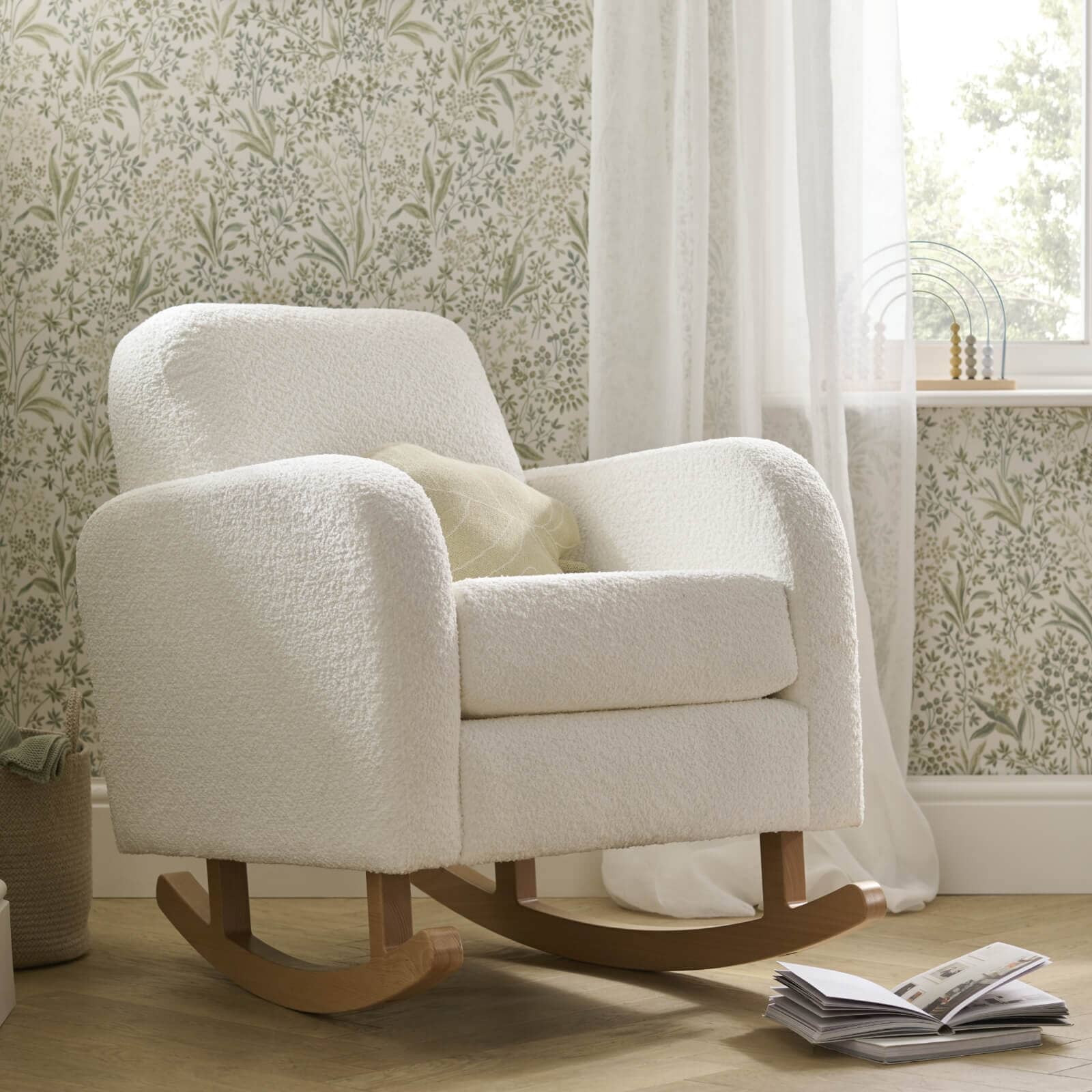 Etta Boucle Nursing Chair - Off White Furniture Singles CuddleCo