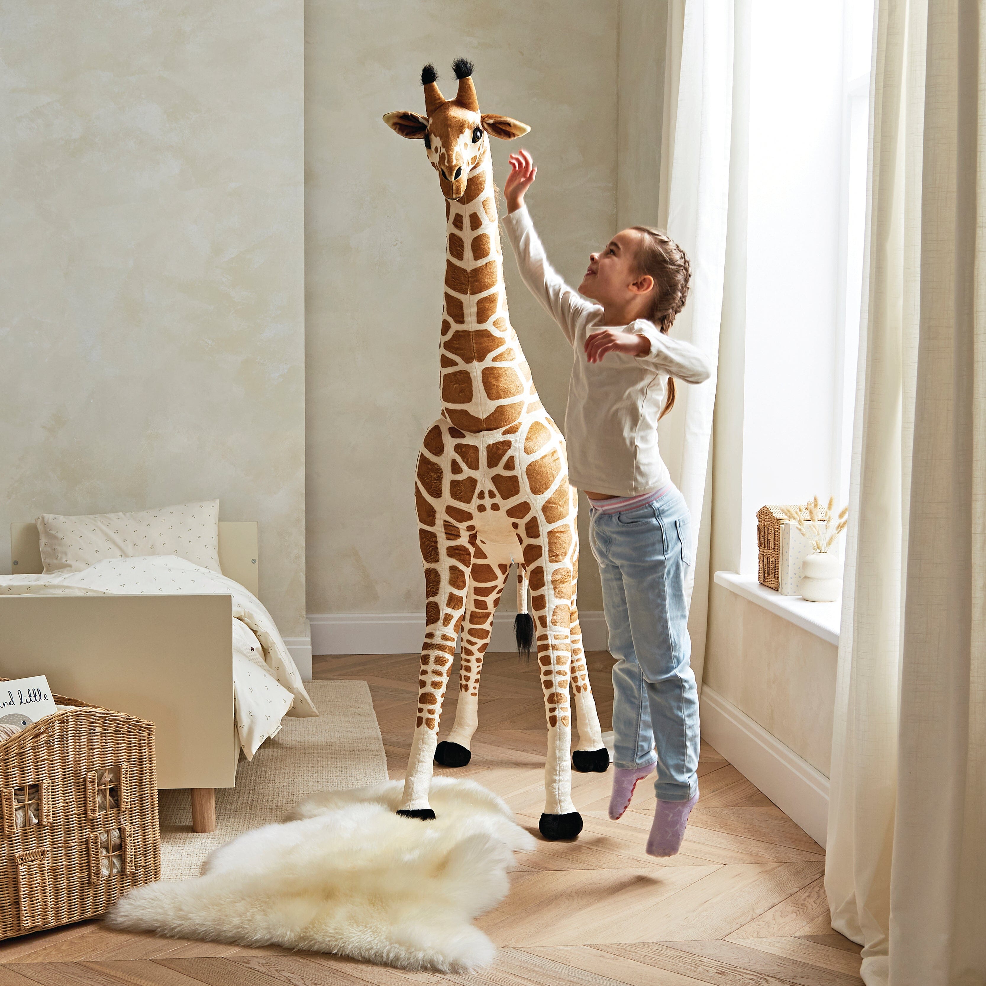 Medium Standing Giraffe Stuffed Animal Toys CuddleCo