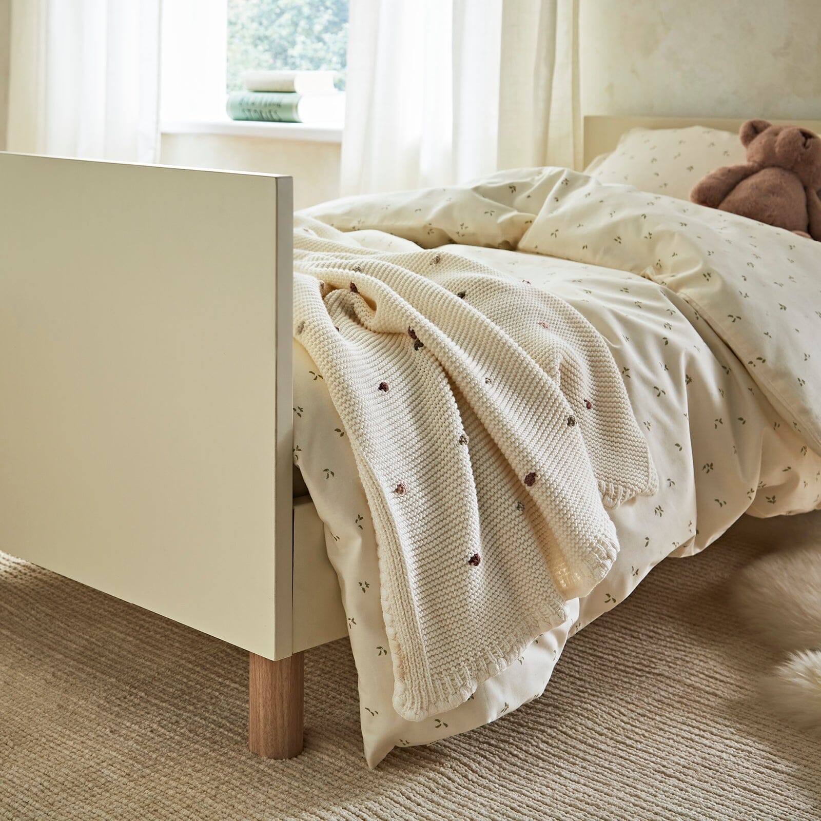 Harper Cot Bed - Cream & Ash Furniture Singles CuddleCo