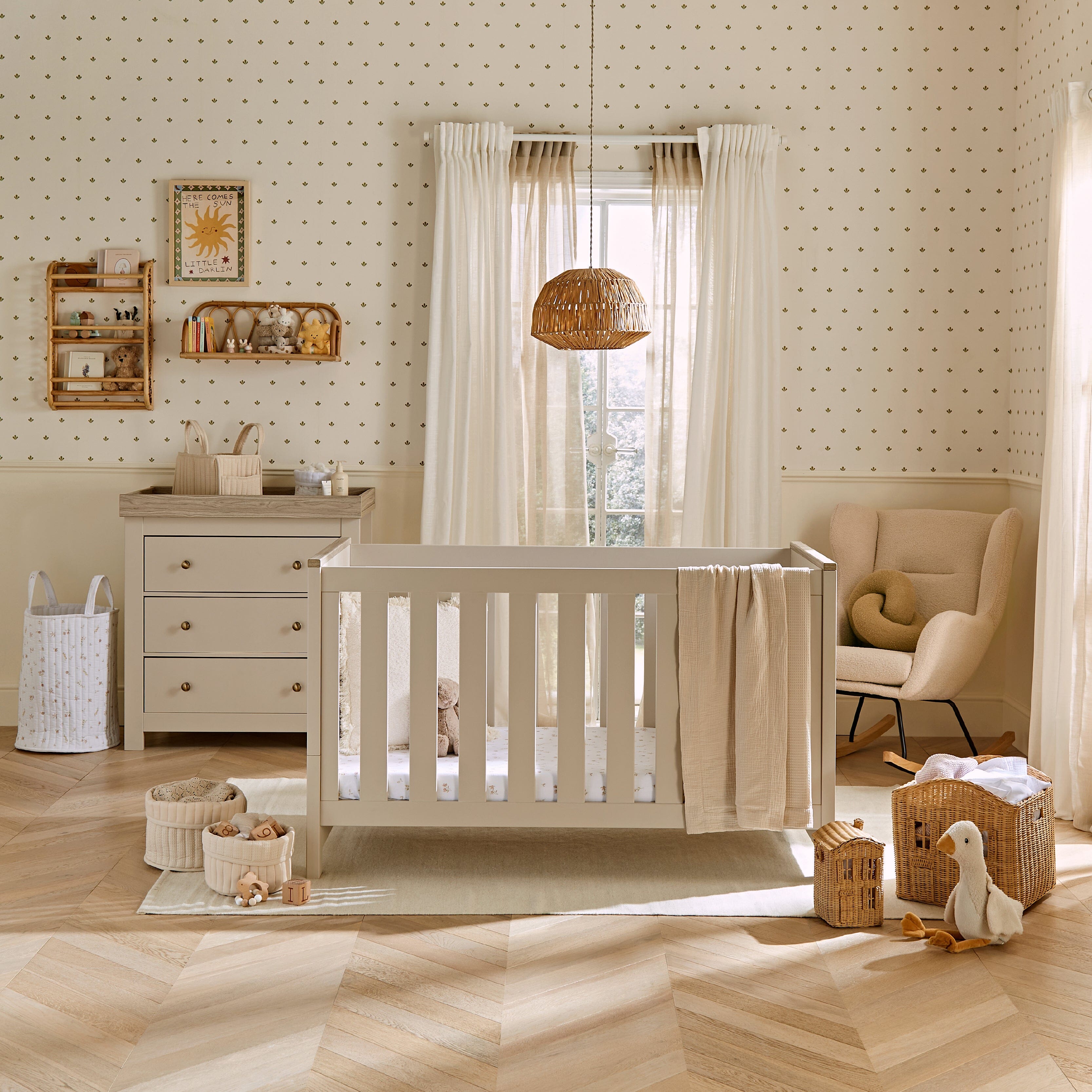Luna 2 Piece Nursery Furniture Set - Cashmere & Ash Furniture Set CuddleCo