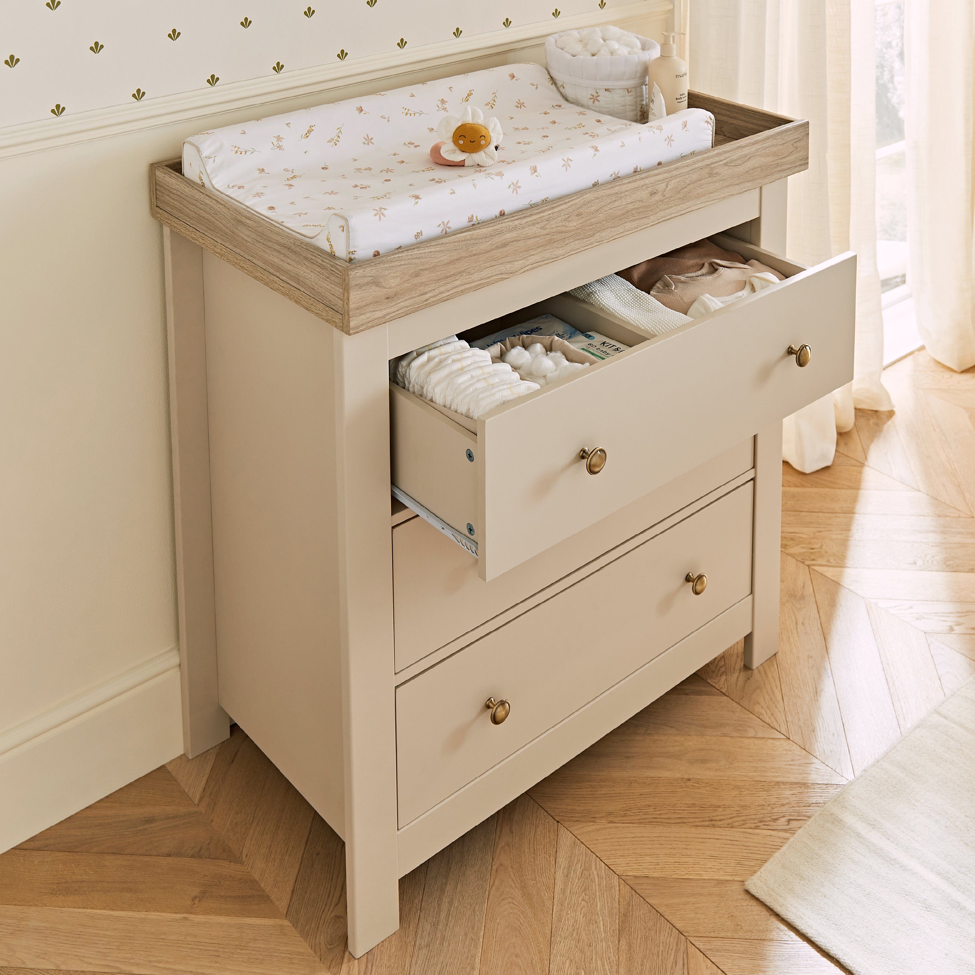 Luna 2 Piece Nursery Furniture Set - Cashmere & Ash Furniture Set CuddleCo
