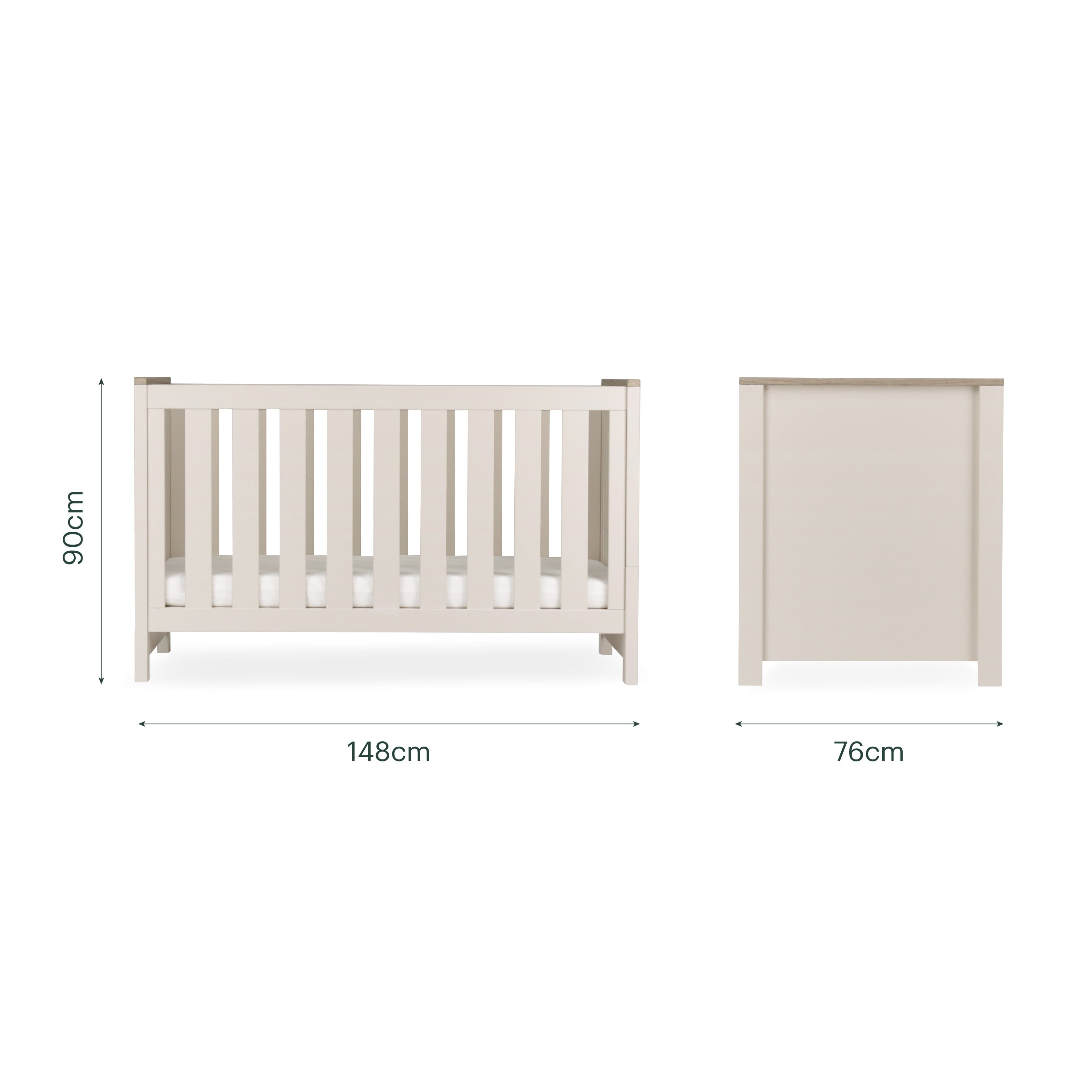 Luna Cot Bed - Cashmere & Ash Furniture Single CuddleCo