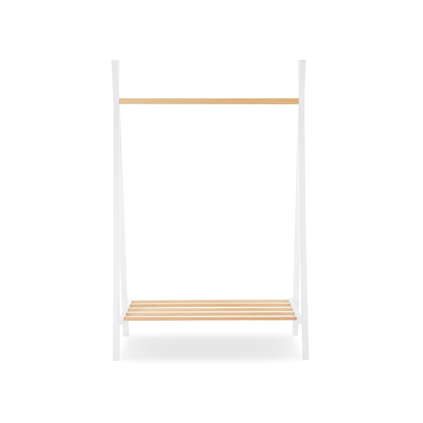 Nola Clothes Rail - White & Natural Furniture Singles CuddleCo