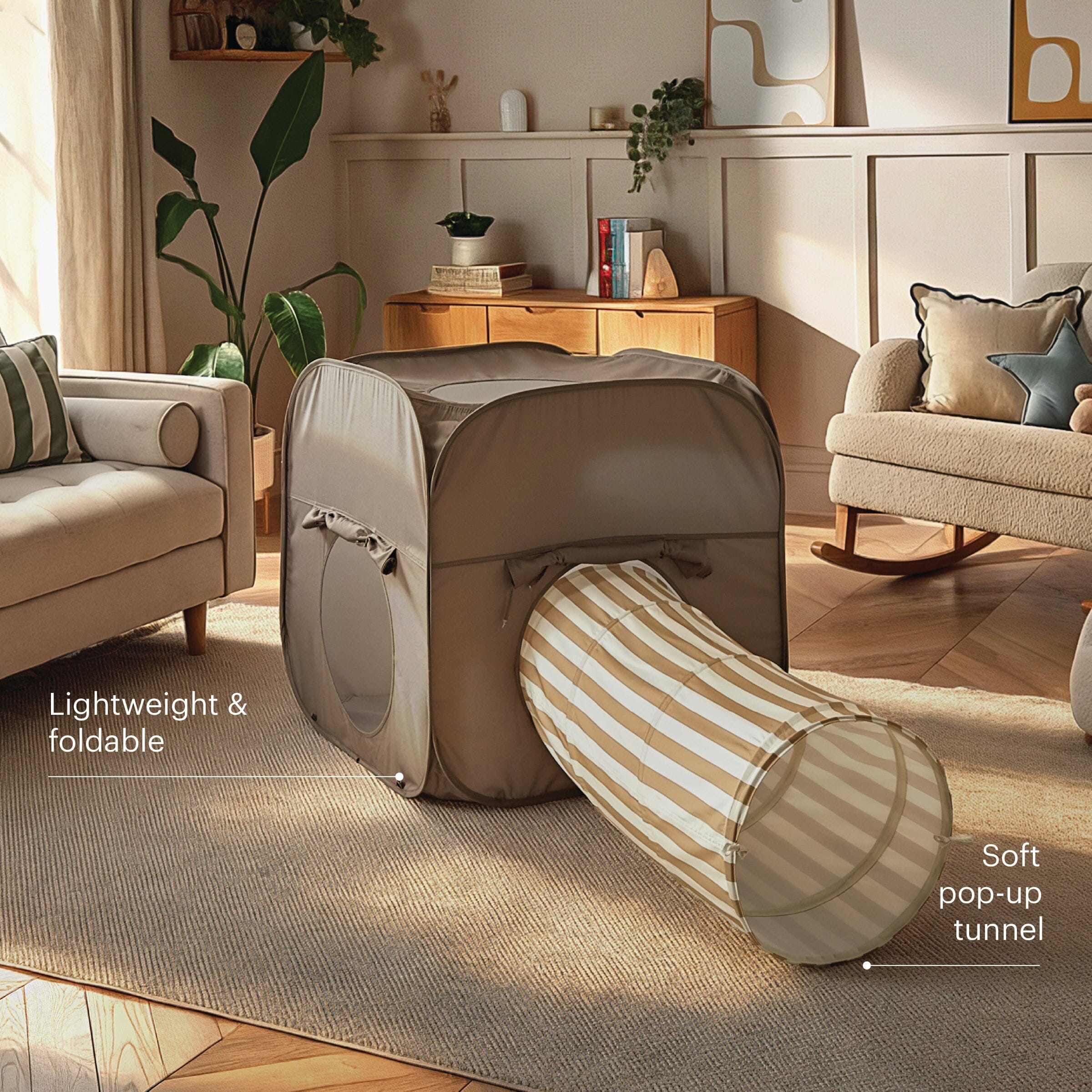 Pop-up Play 2 Piece Set - Cube &Tunnel Toys CuddleCo