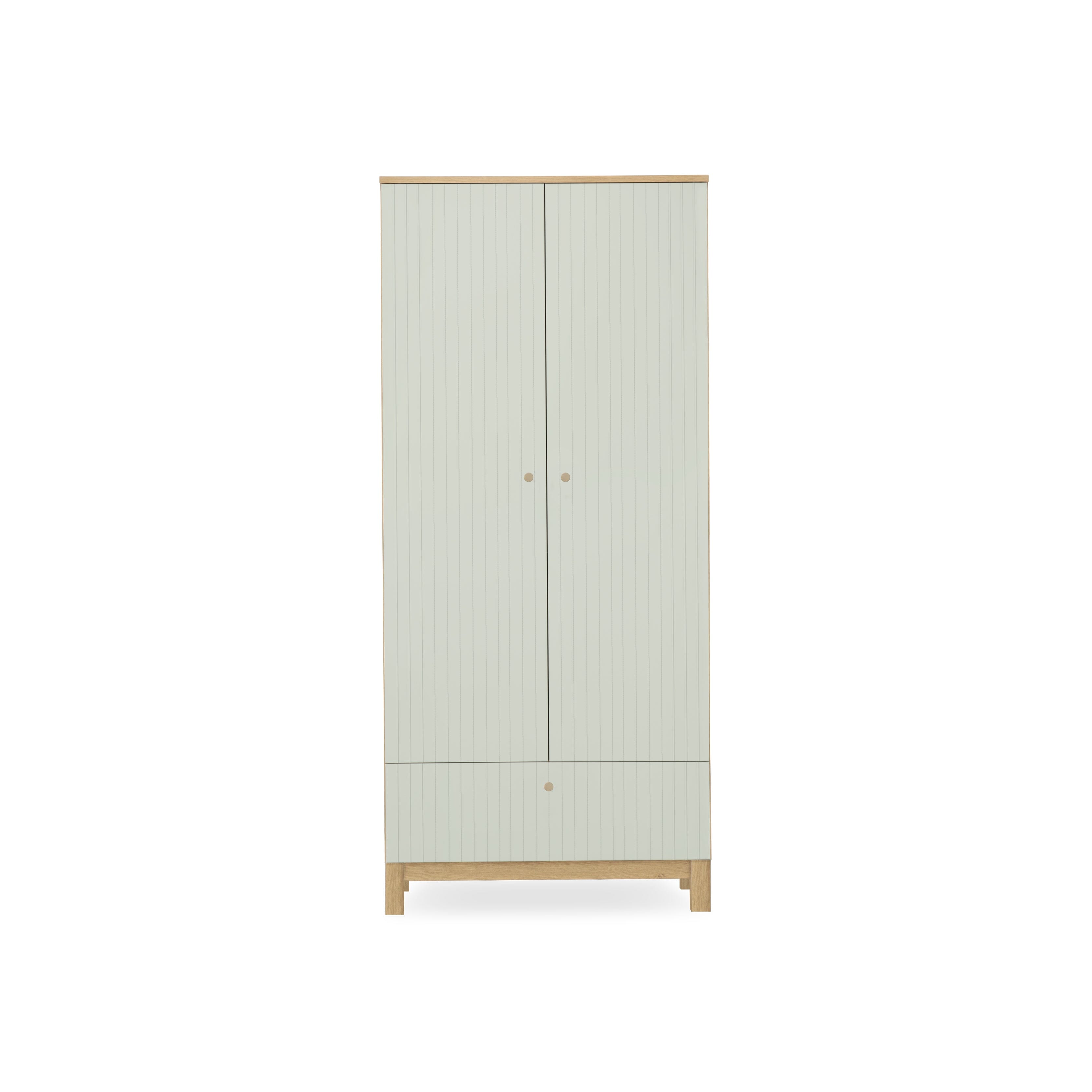 Remi Wardrobe - Oak/Green Furniture Singles CuddleCo
