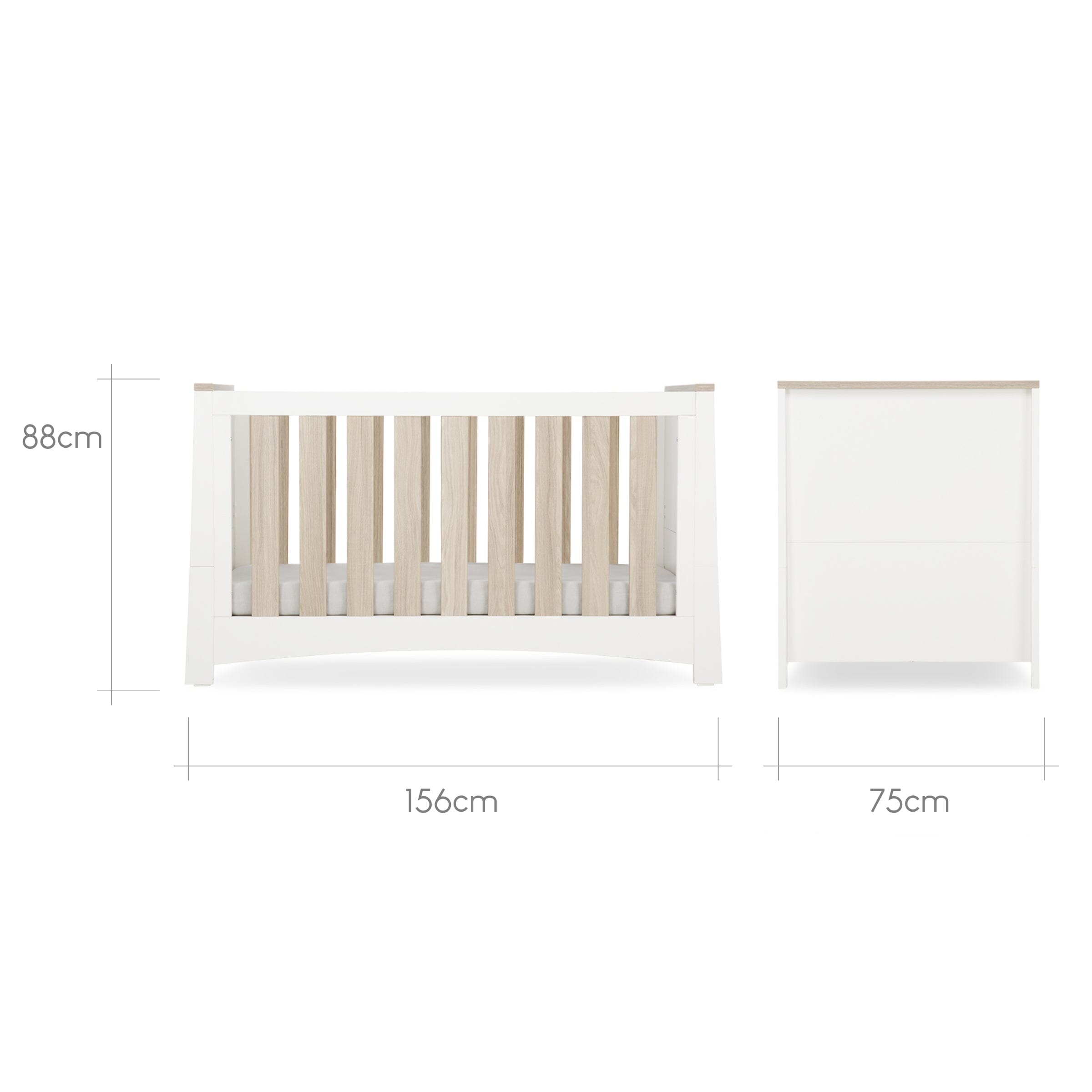 Ada 3 Piece Nursery Furniture Set - White & Ash Furniture Sets CuddleCo