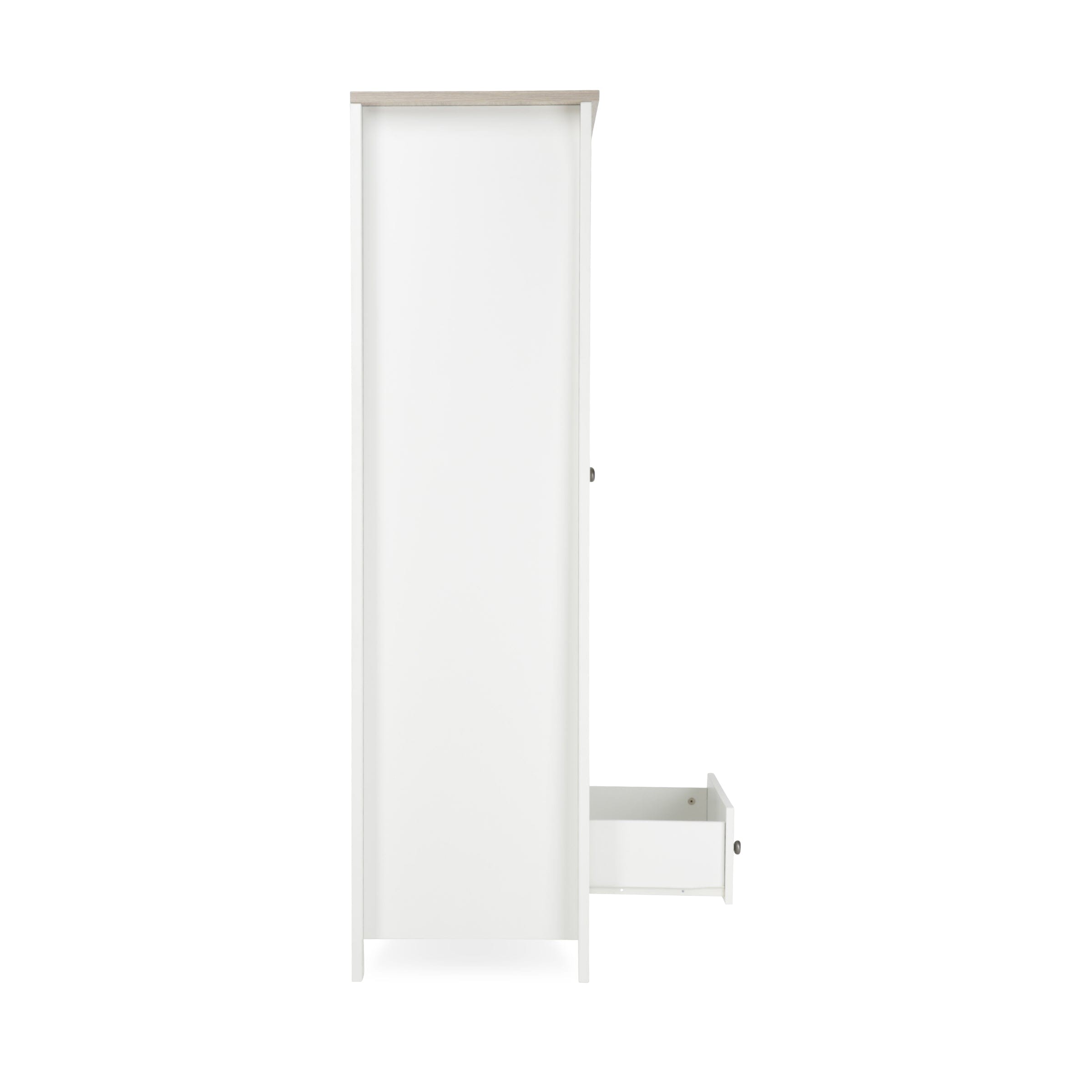 Clara 2 Door Double Wardrobe - White & Ash Furniture Singles CuddleCo