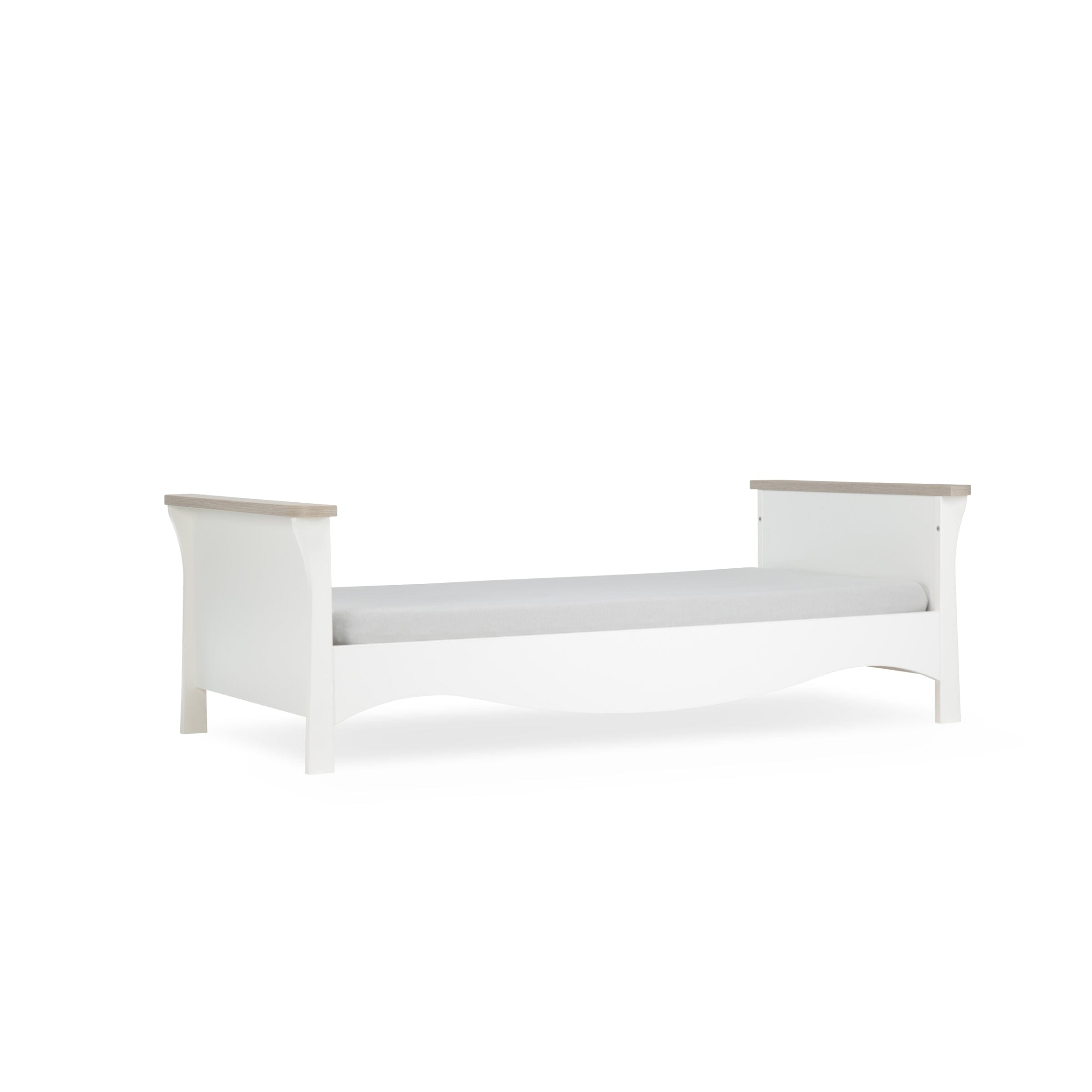 Clara 2 Piece Nursery Furniture Set (Cot Bed & Dresser) - White & Ash Furniture Sets CuddleCo