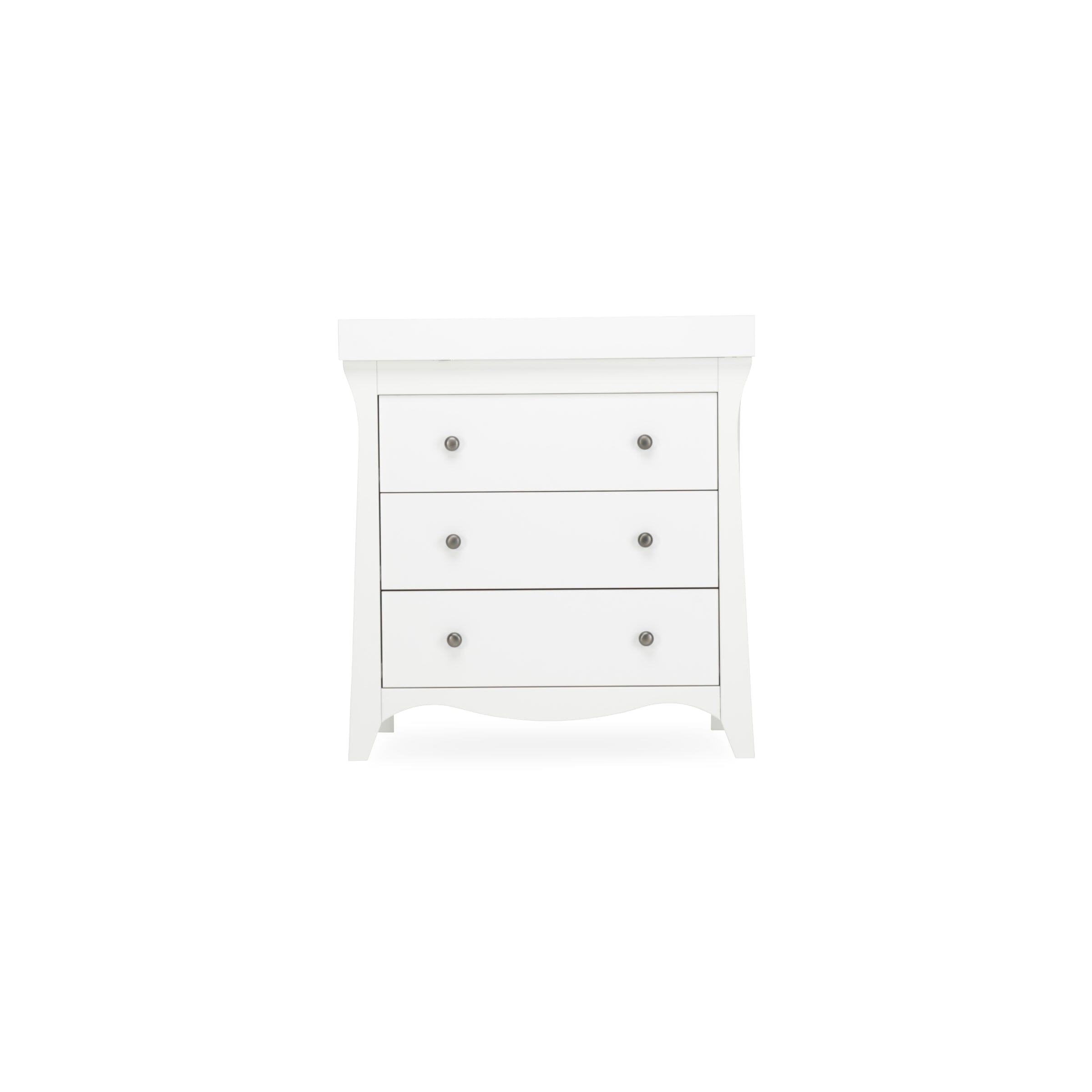 Clara 3 Drawer Dresser & Changer - White Furniture Singles CuddleCo