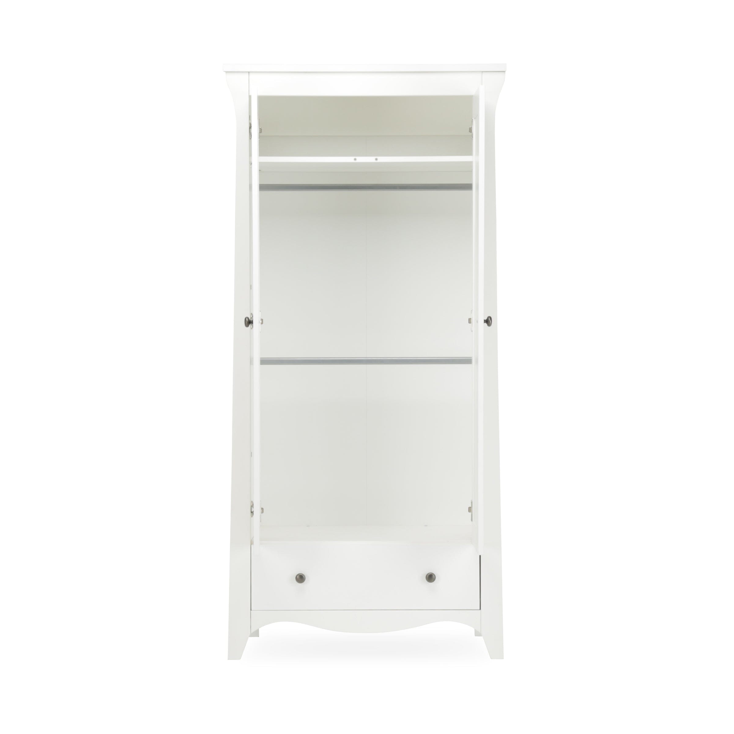 Clara 2 Door Double Wardrobe - White Furniture Singles CuddleCo