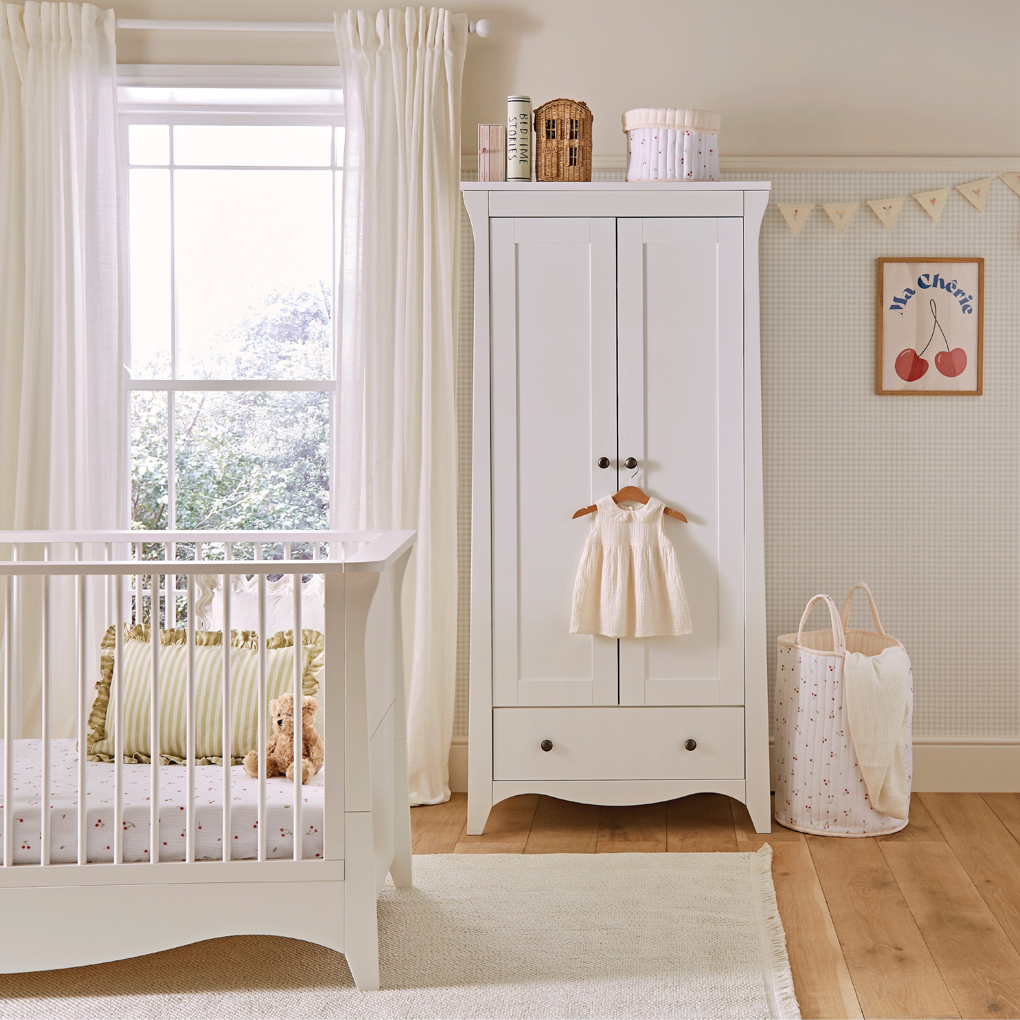 Clara 3 Piece Nursery Furniture Set - White Furniture Sets CuddleCo