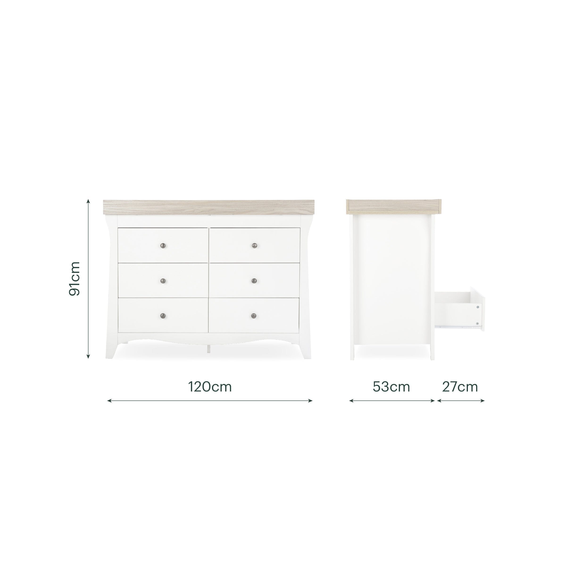 Clara Luxe 2 Piece Furniture Set - White & Ash Furniture Sets CuddleCo
