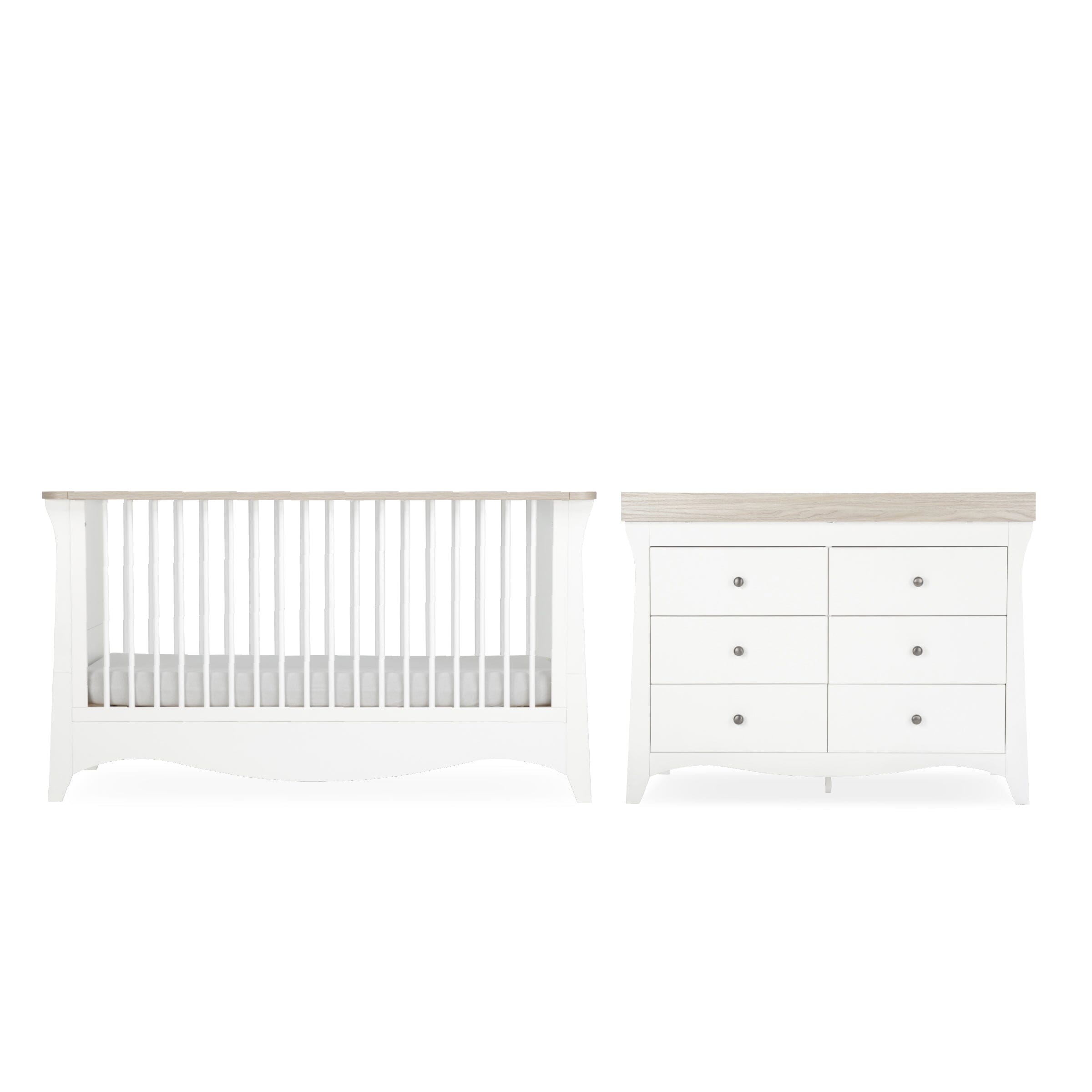Clara Luxe 2 Piece Furniture Set - White & Ash Furniture Sets CuddleCo