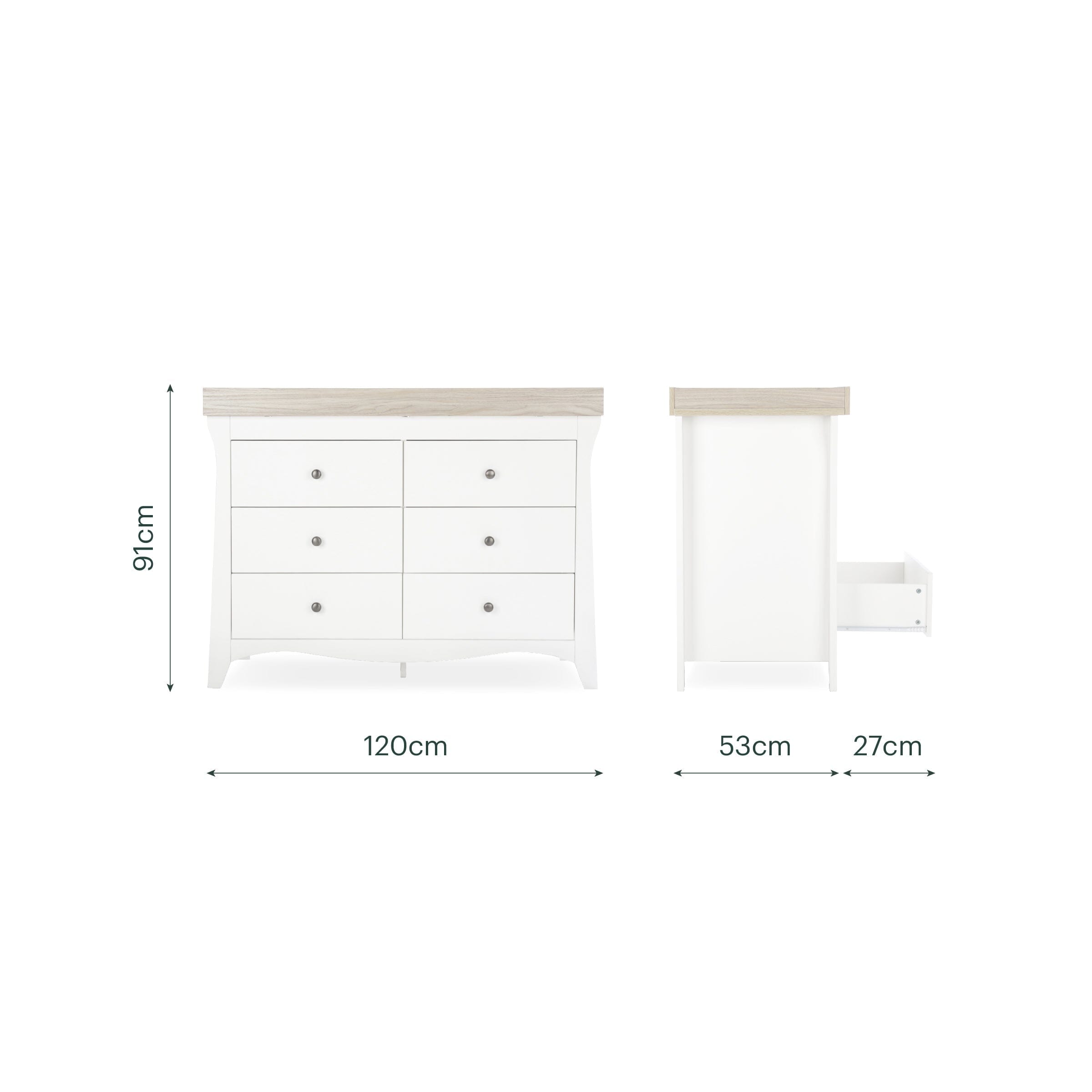 Clara Luxe 3 Piece Furniture Set - White & Ash Furniture Sets CuddleCo