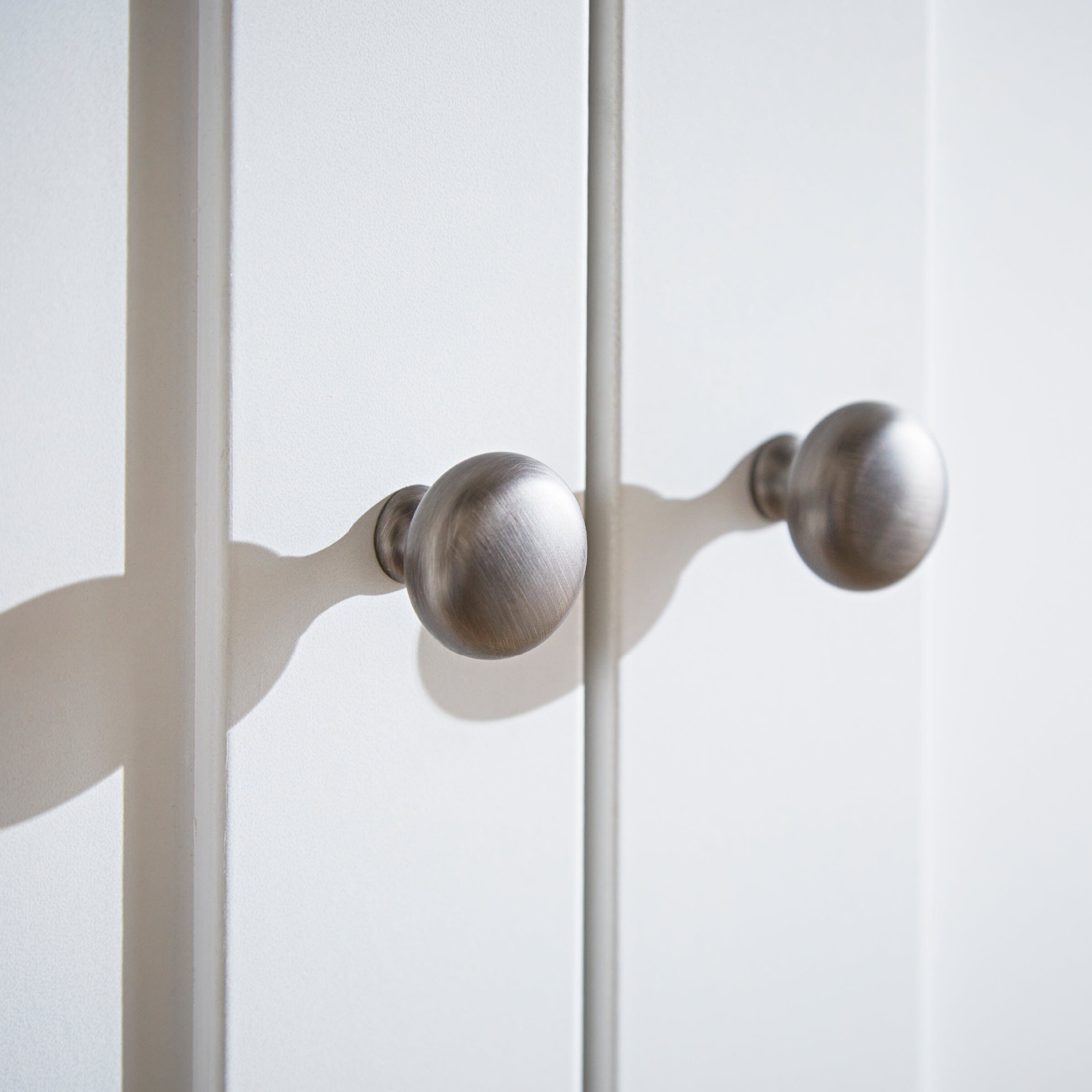 Clara 3 Door Triple Wardrobe - White & Ash Furniture Singles CuddleCo