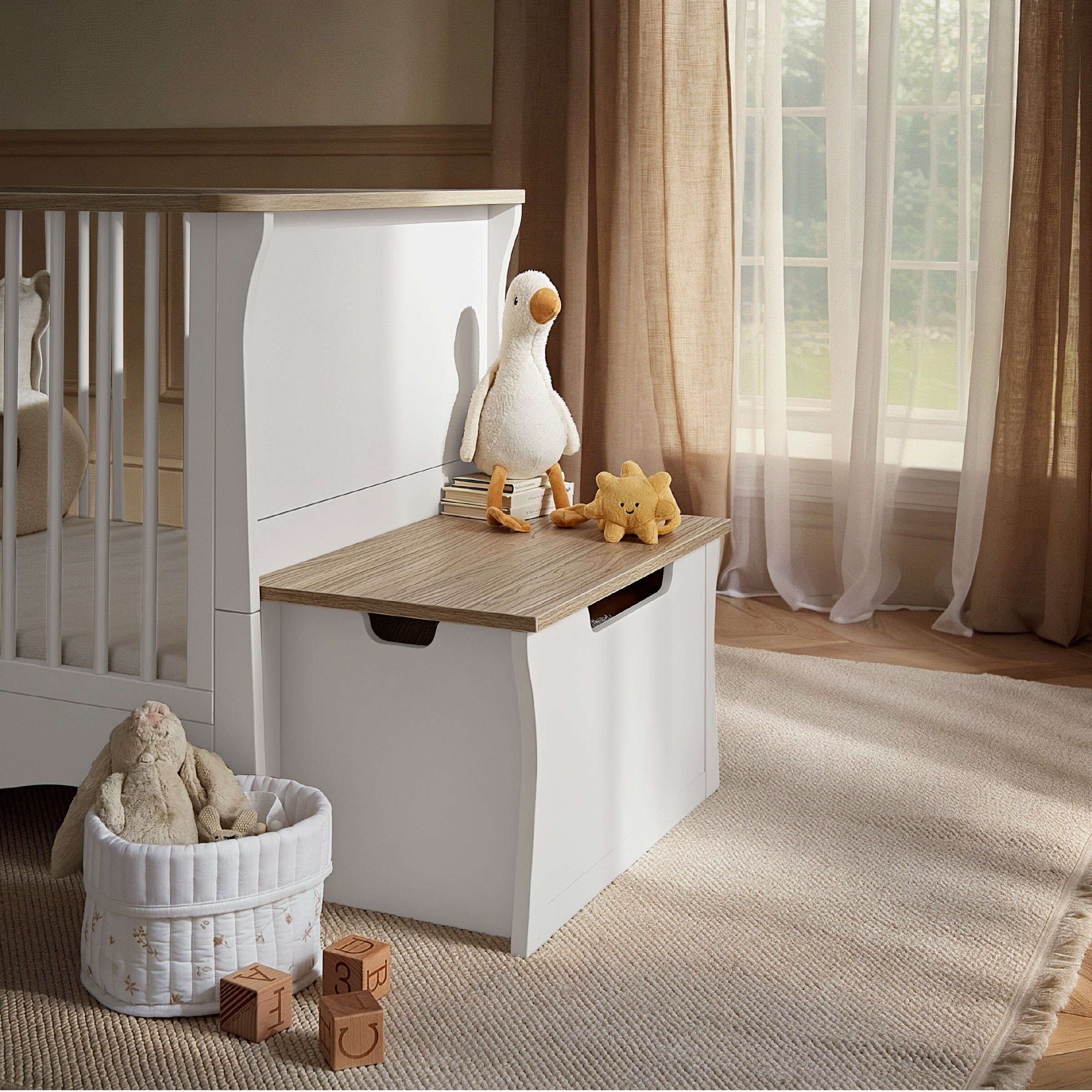 Clara Storage Box - White & Ash Storage CuddleCo