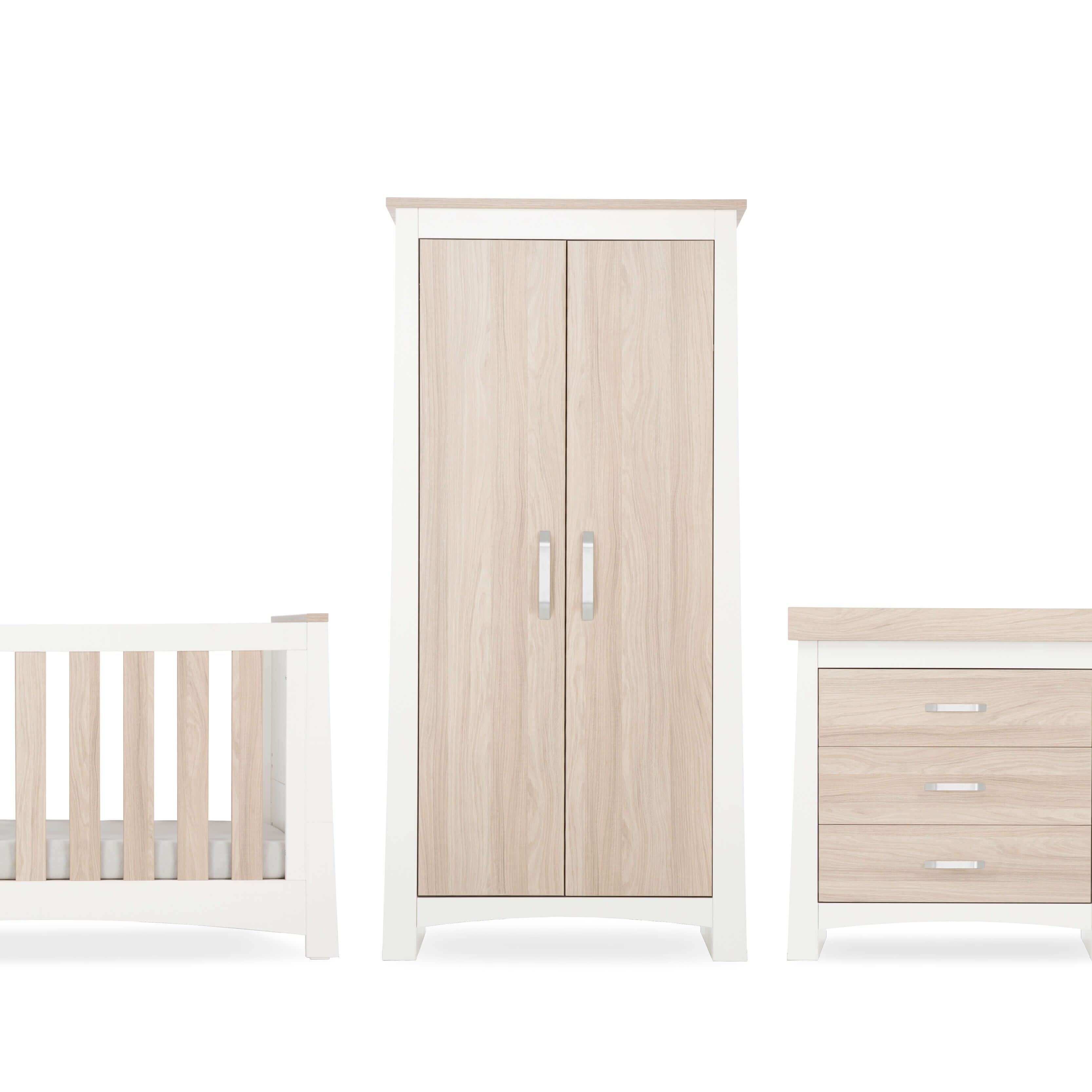 Ada 3 Piece Nursery Furniture Set - White & Ash Furniture Sets CuddleCo