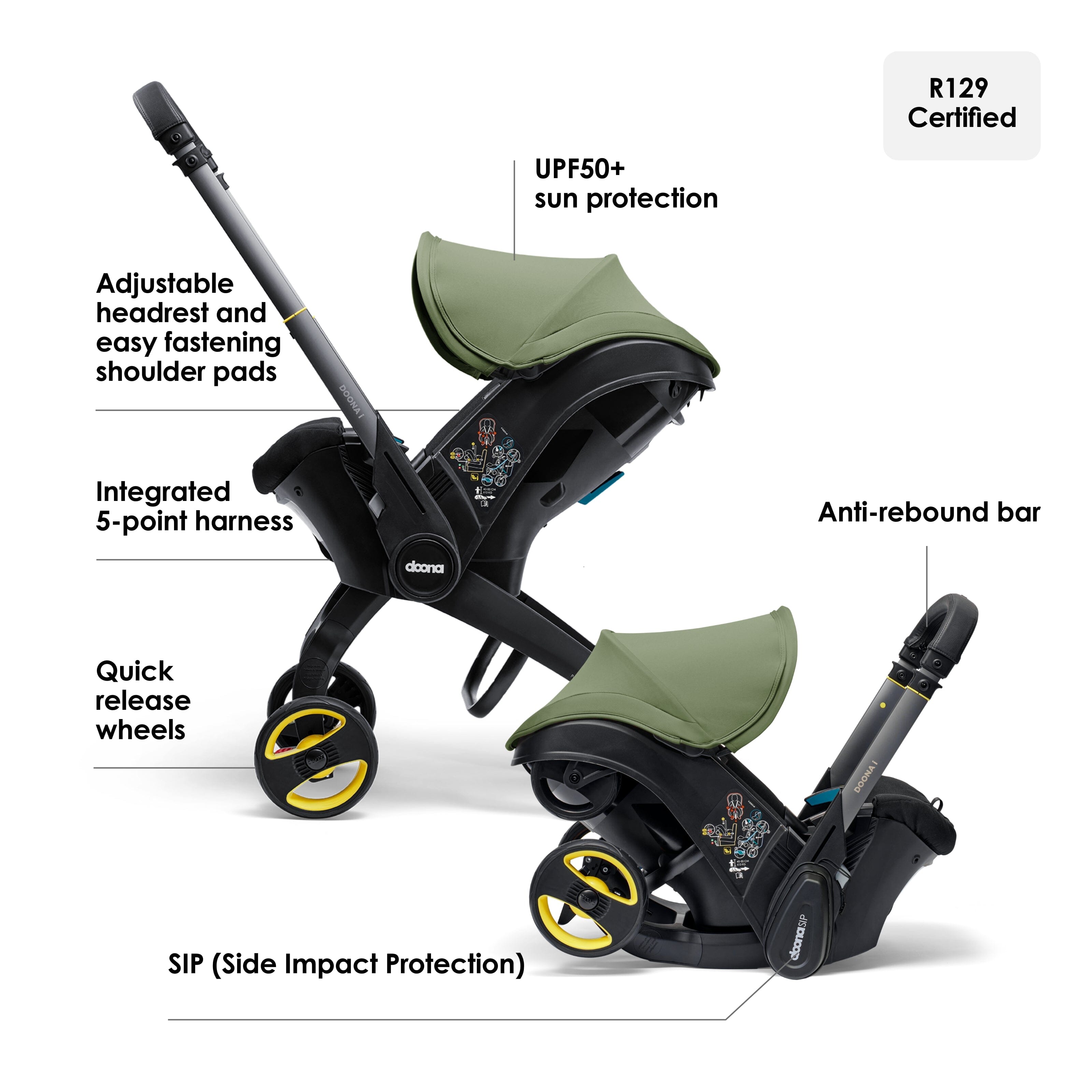 Doona i Car Seat & Stroller Desert Green (Pre-order) Car Seats CuddleCo