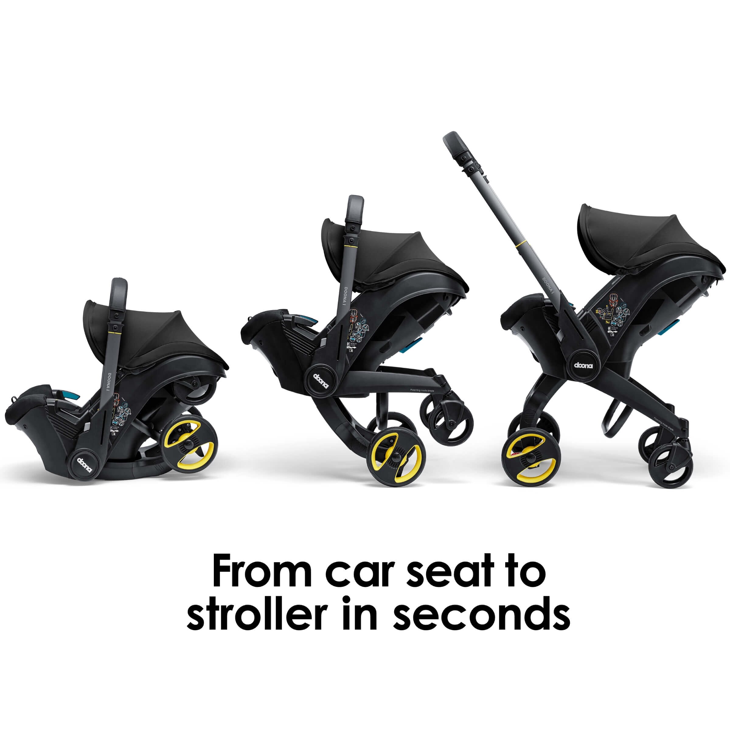 Doona i Car Seat & Stroller Nitro Black (Pre-order) CuddleCo