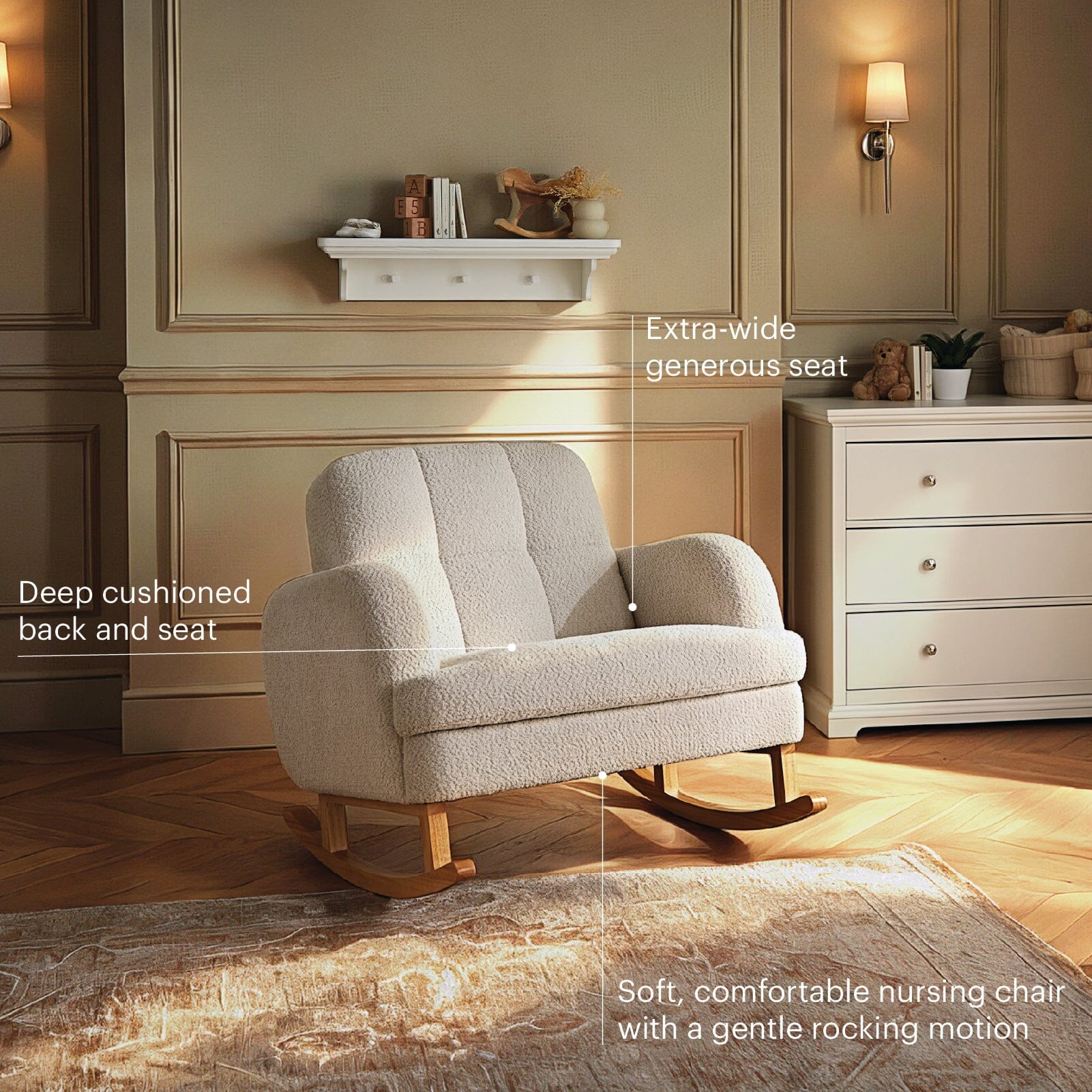 Etta Cuddle Chair - Boucle Mushroom Furniture Singles CuddleCo