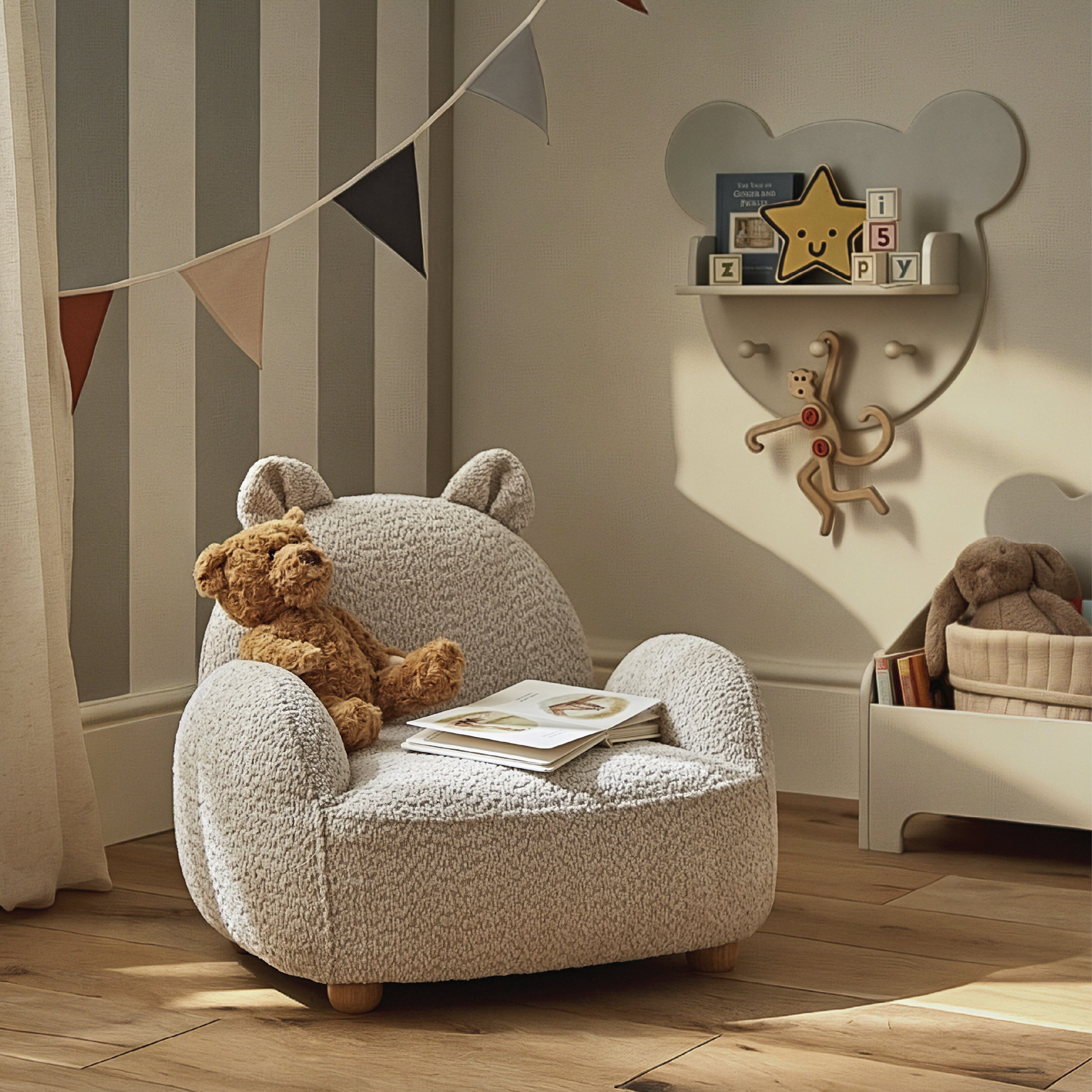 Etta Bear Kids Chair - Boucle Murshroom Furniture Singles CuddleCo