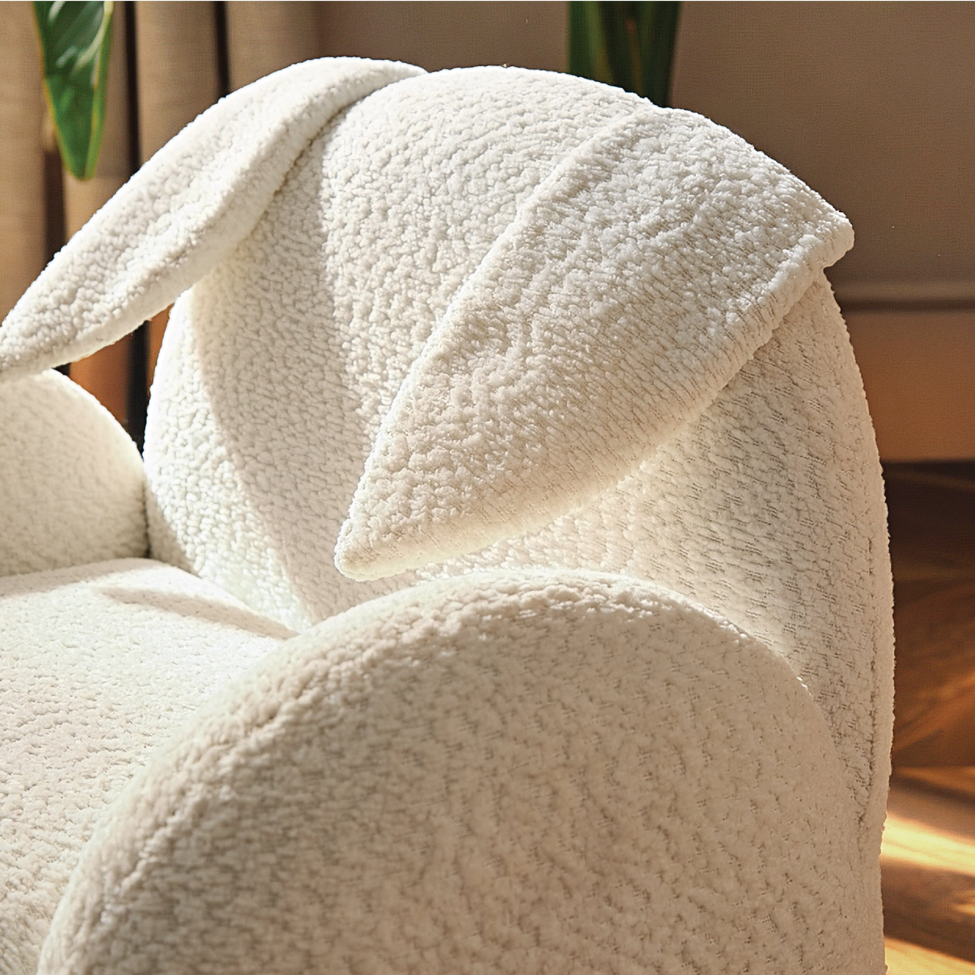 Etta Bunny Kids Chair - Boucle Off White Furniture Singles CuddleCo