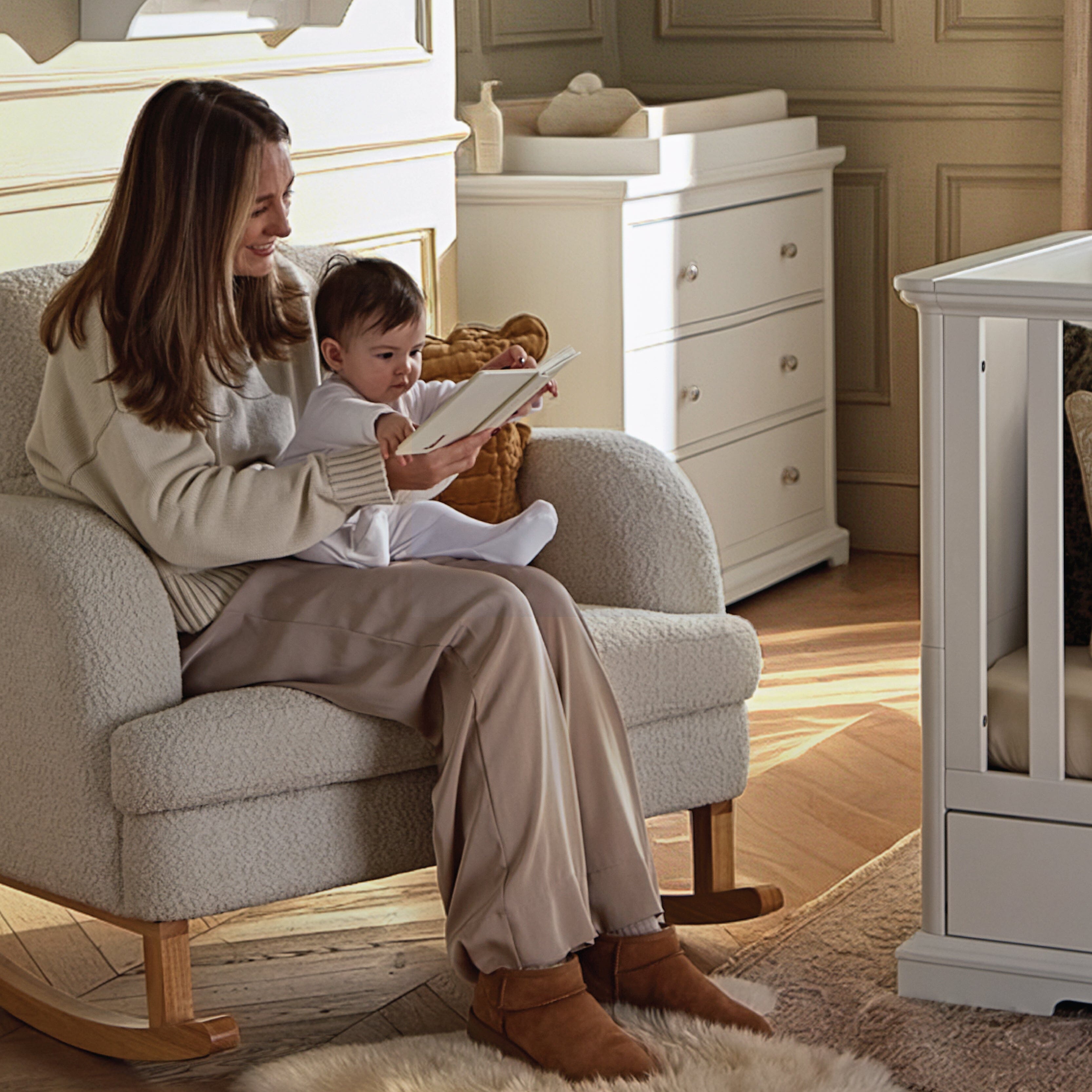 Etta Cuddle Chair - Boucle Mushroom Furniture Singles CuddleCo