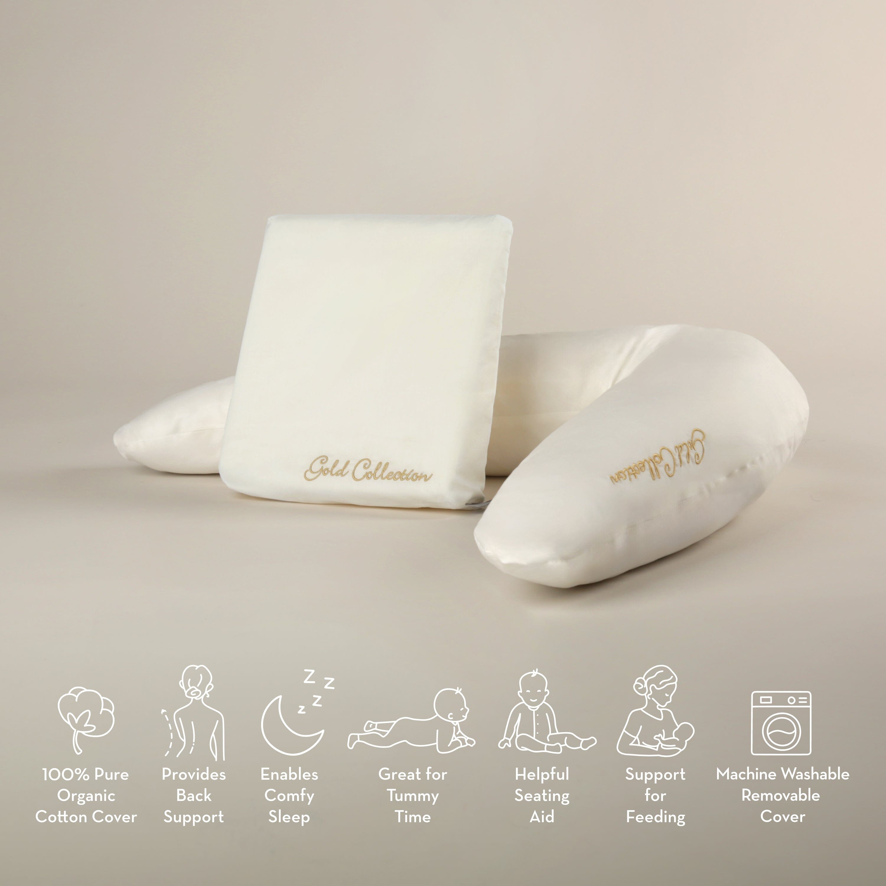 Mother&Baby Organic Cotton Support Pillow and Wedge Set Other Mother&Baby