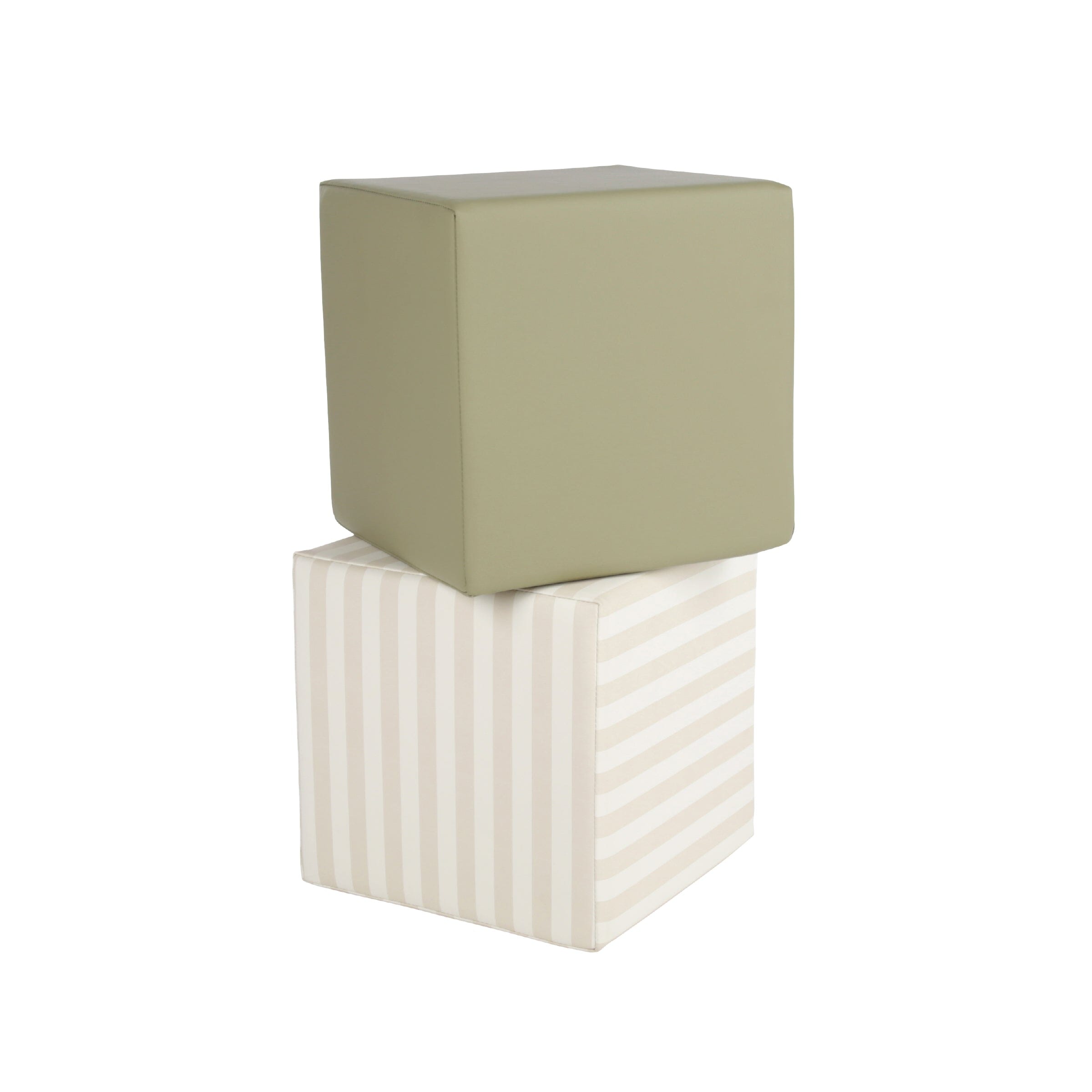 Soft Play Cubes 2 Piece - Cookie Stripe & Olive Toys CuddleCo