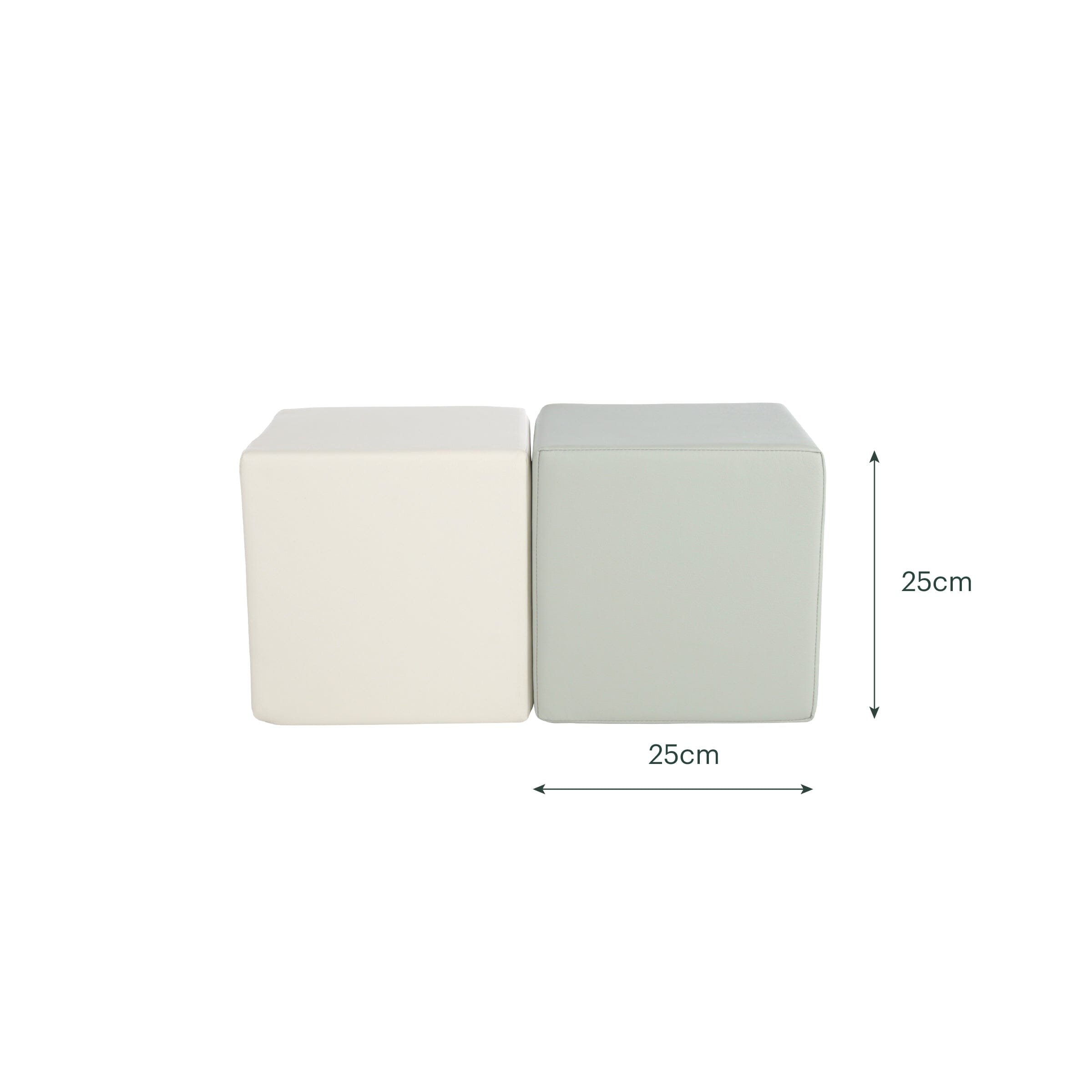 Soft Play Cubes 2 Piece - Sea Salt & Pebble Toys CuddleCo
