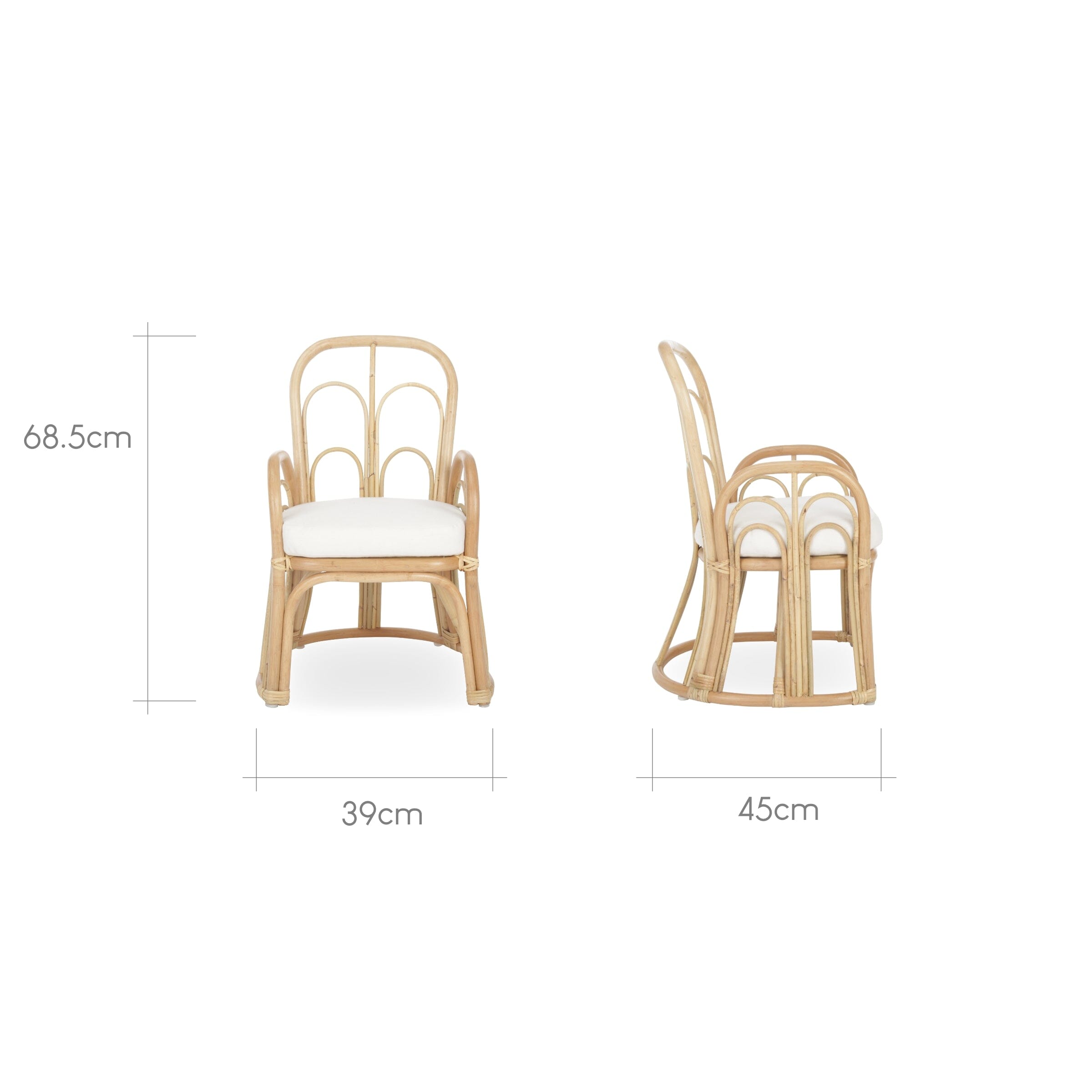 Aria Wave Toddler Chair - Rattan Furniture Singles CuddleCo