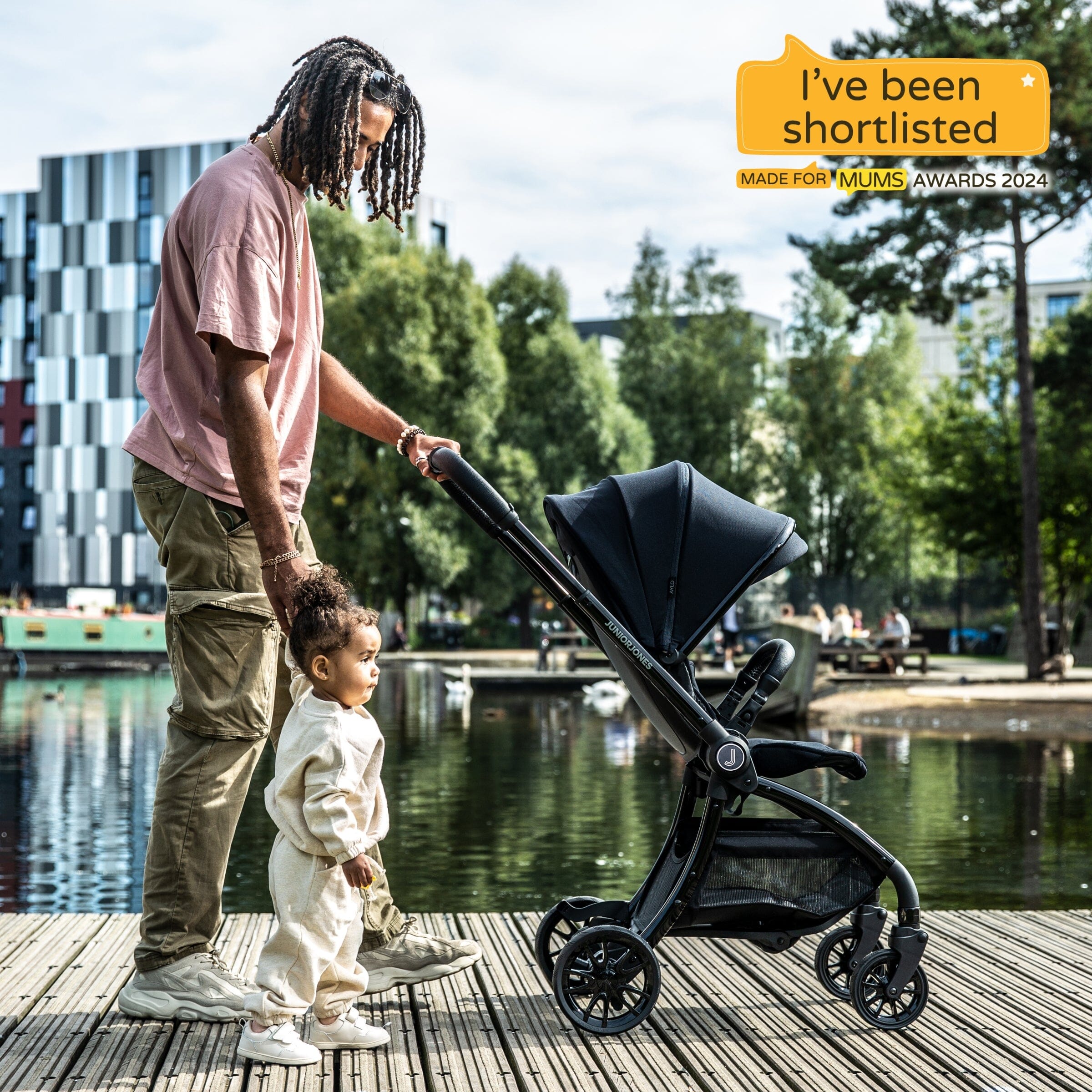 Junior Jones Aylo Stroller Bundle Rich Black Strollers Junior Jones